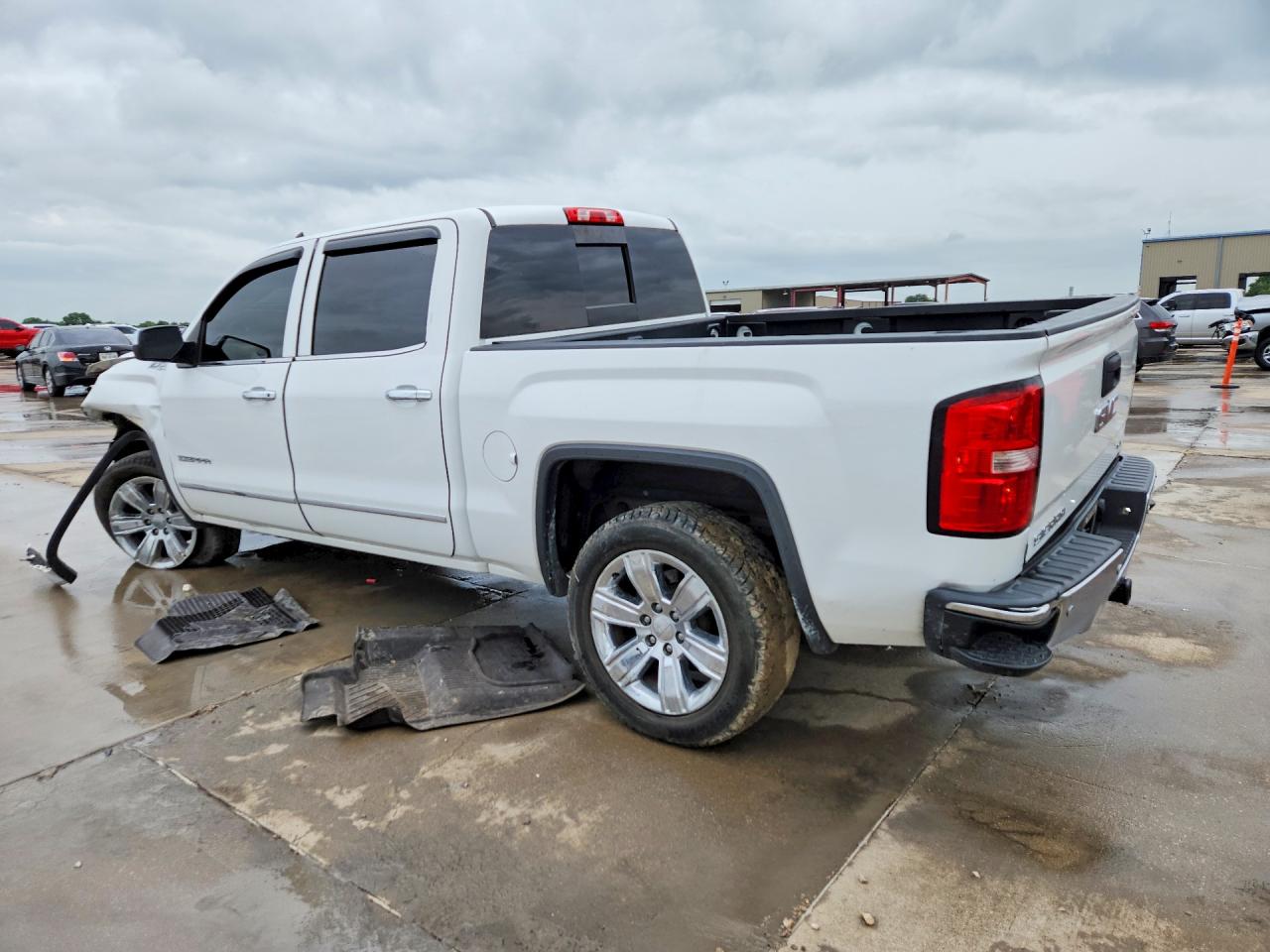 2015 Gmc Sierra K1500 Slt White vin: 3GTU2VEC6FG231436