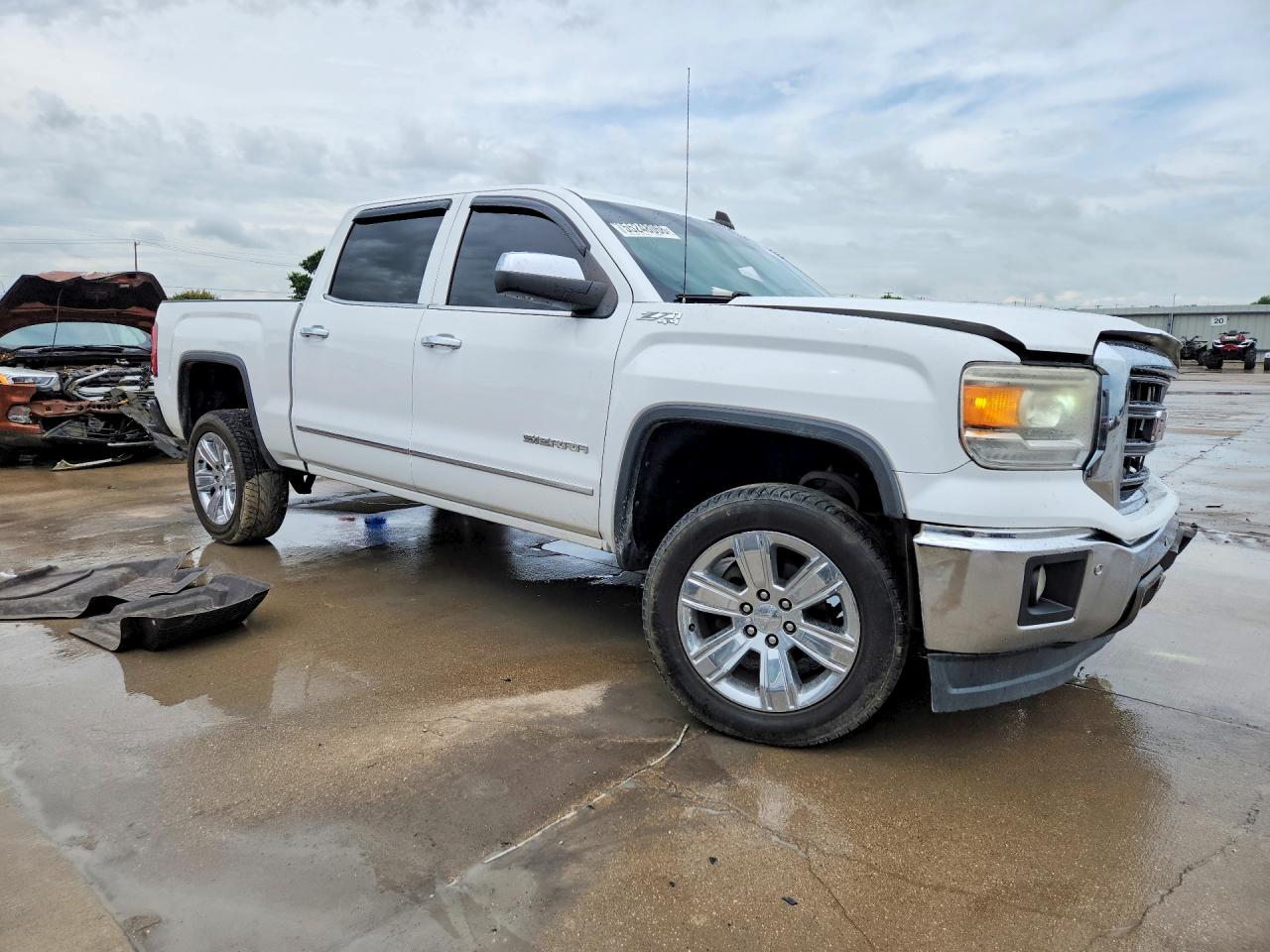 2015 Gmc Sierra K1500 Slt White vin: 3GTU2VEC6FG231436