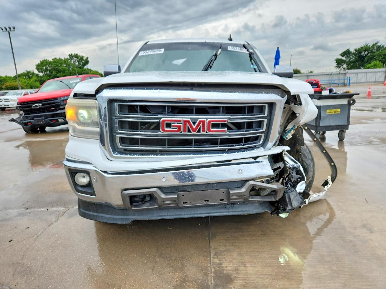 2015 Gmc Sierra K1500 Slt White vin: 3GTU2VEC6FG231436