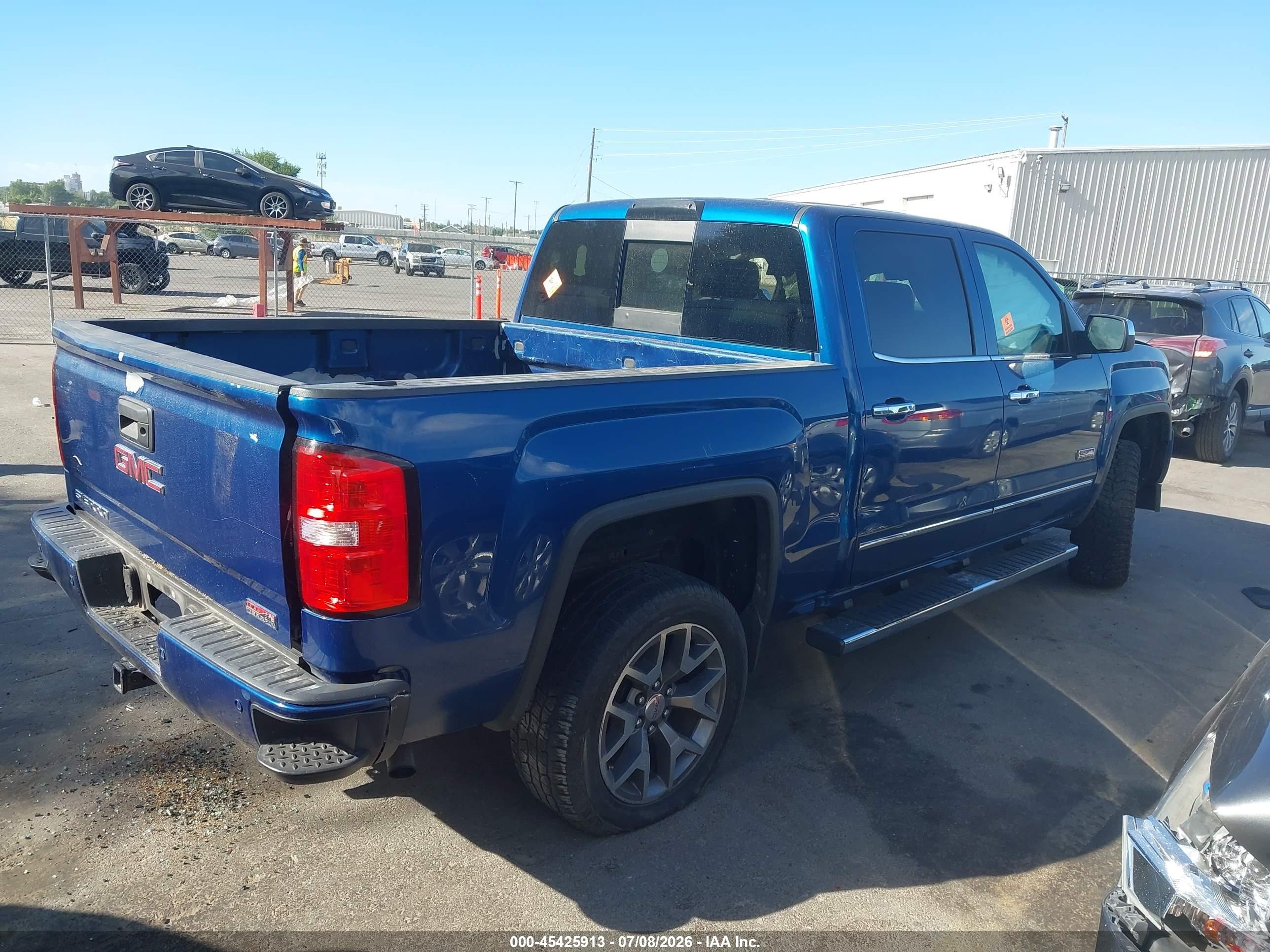2015 Gmc Sierra 1500 Slt Blue vin: 3GTU2VEC6FG289983
