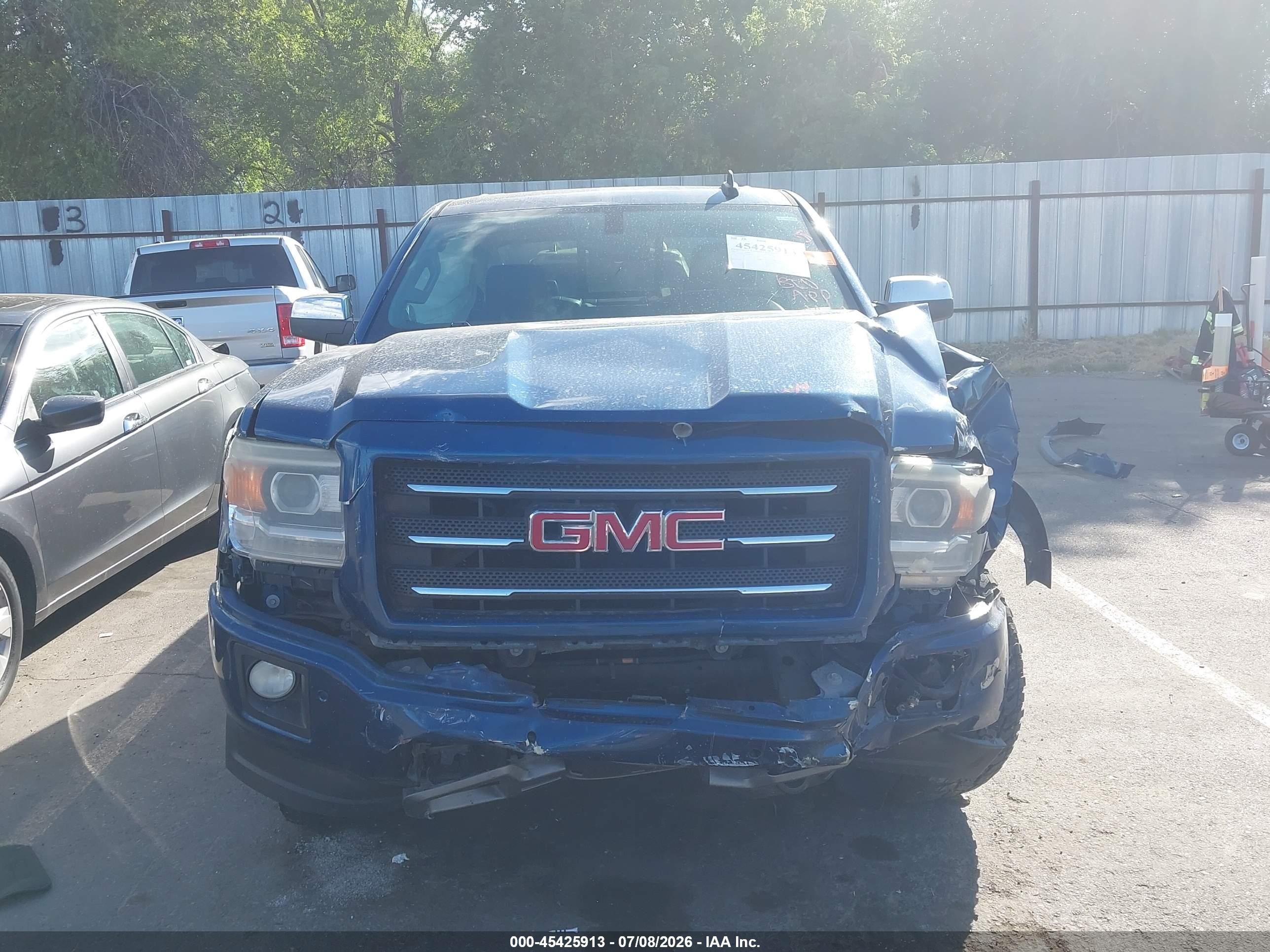 2015 Gmc Sierra 1500 Slt Blue vin: 3GTU2VEC6FG289983