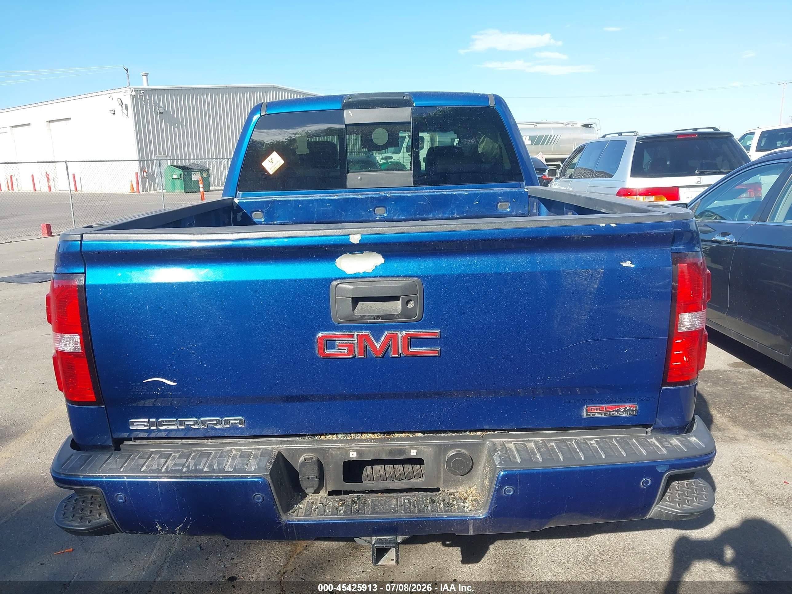 2015 Gmc Sierra 1500 Slt Blue vin: 3GTU2VEC6FG289983