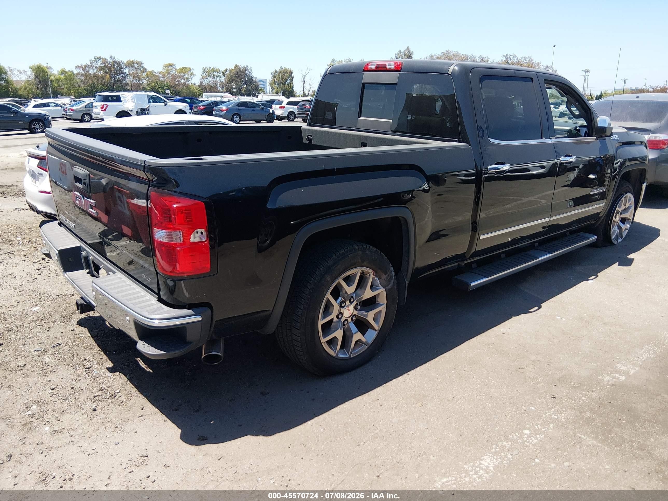 2015 Gmc Sierra 1500 Slt Black vin: 3GTU2VEC6FG346487