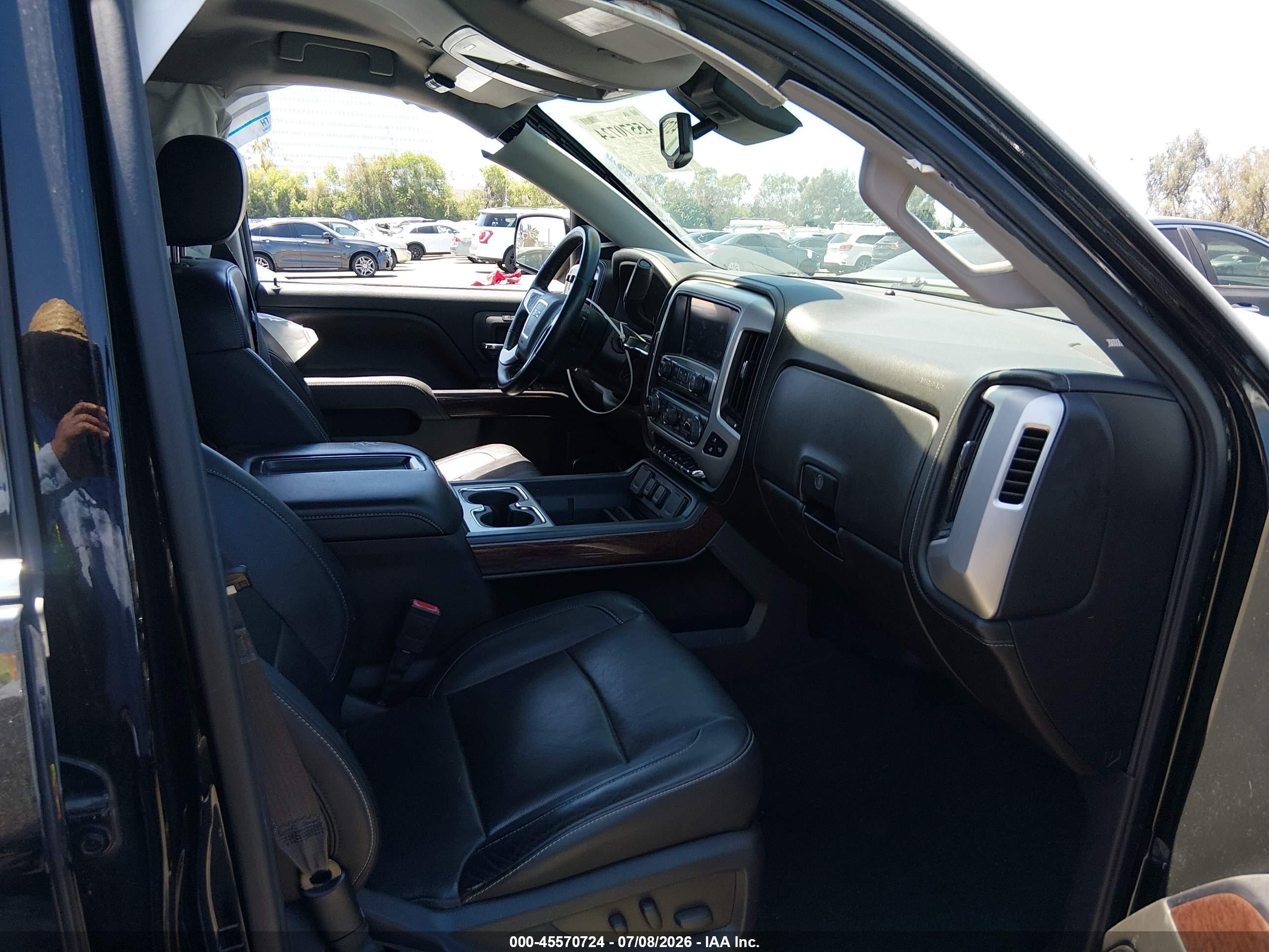 2015 Gmc Sierra 1500 Slt Black vin: 3GTU2VEC6FG346487