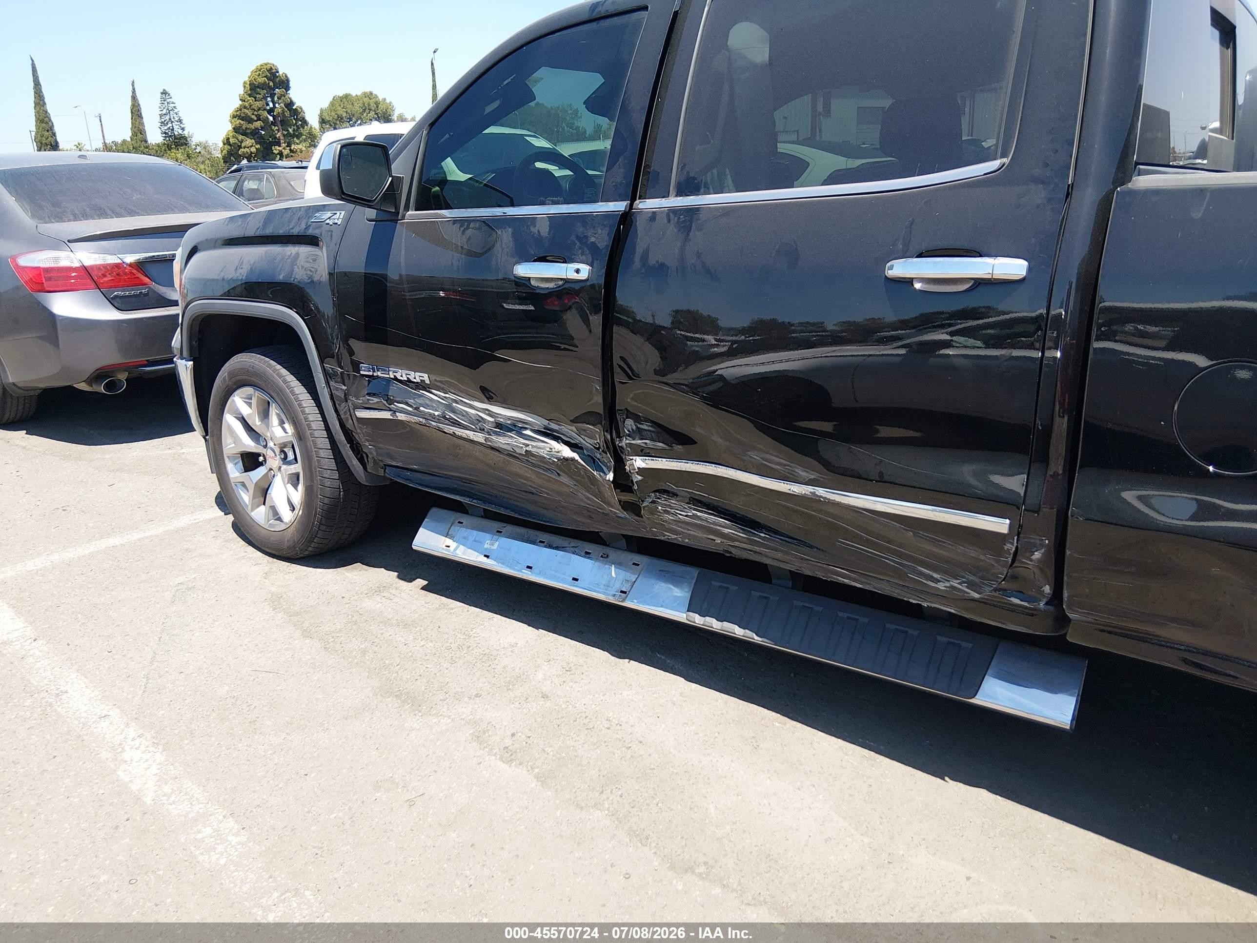 2015 Gmc Sierra 1500 Slt Black vin: 3GTU2VEC6FG346487