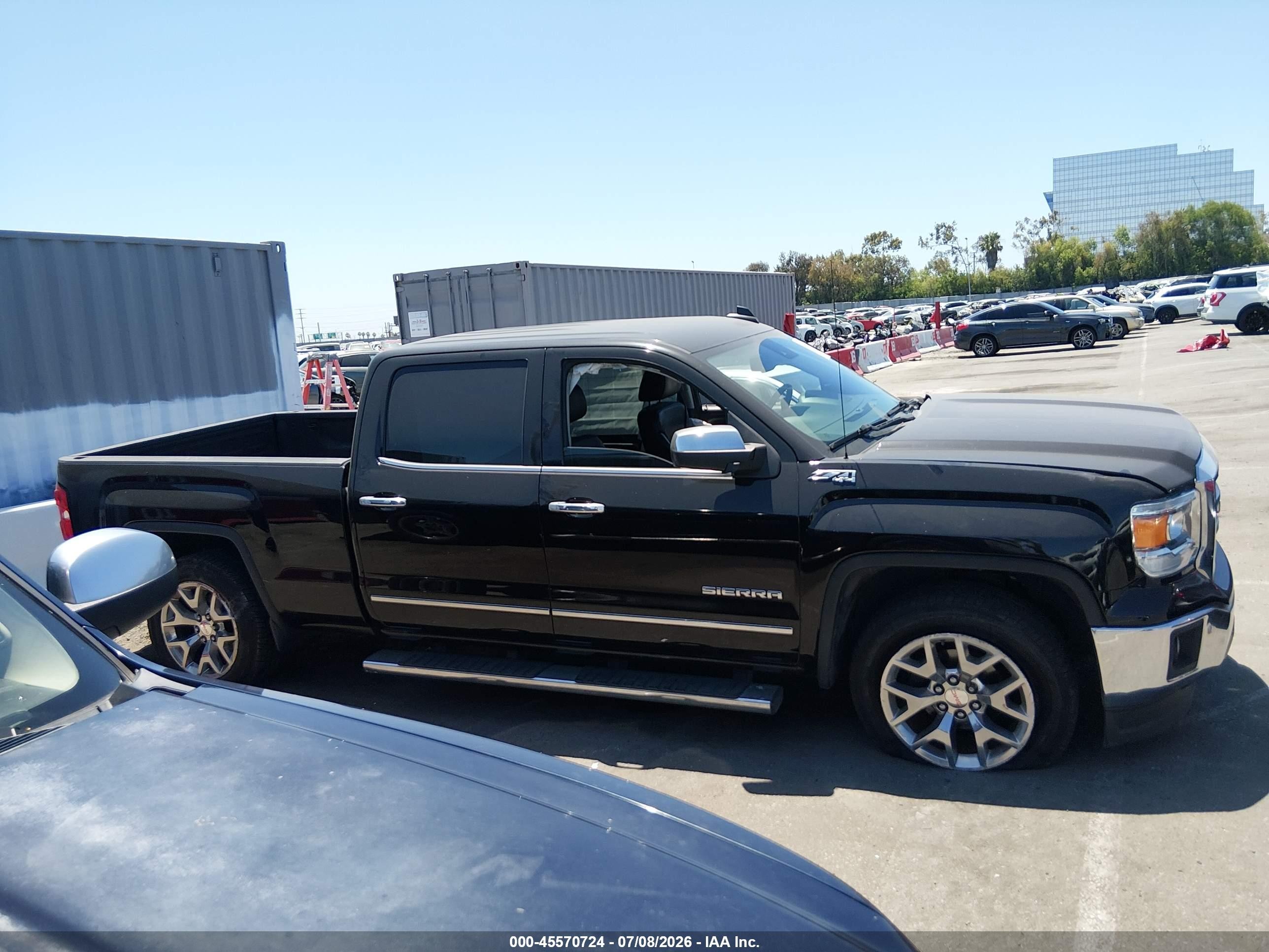 2015 Gmc Sierra 1500 Slt Black vin: 3GTU2VEC6FG346487