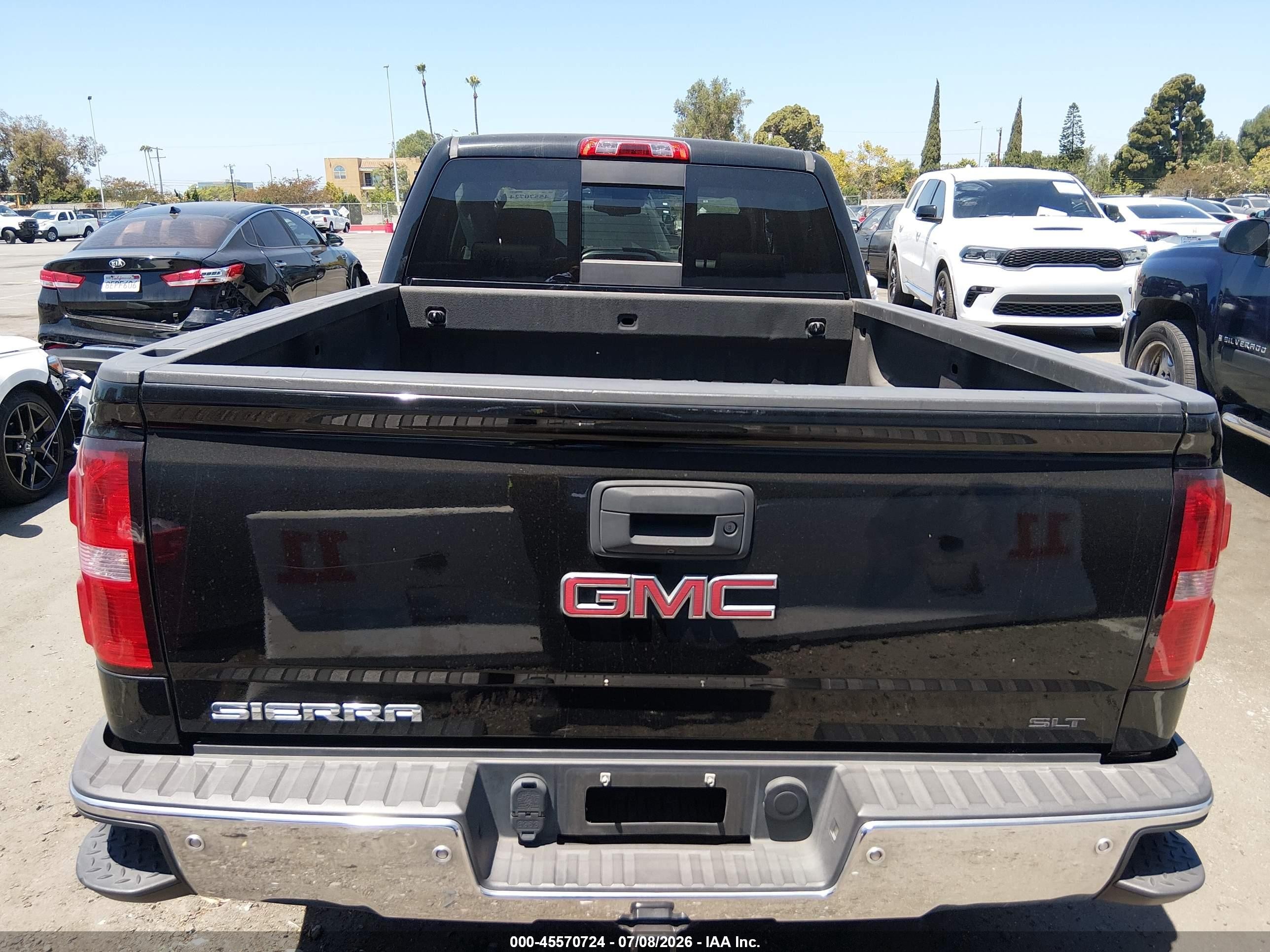 2015 Gmc Sierra 1500 Slt Black vin: 3GTU2VEC6FG346487
