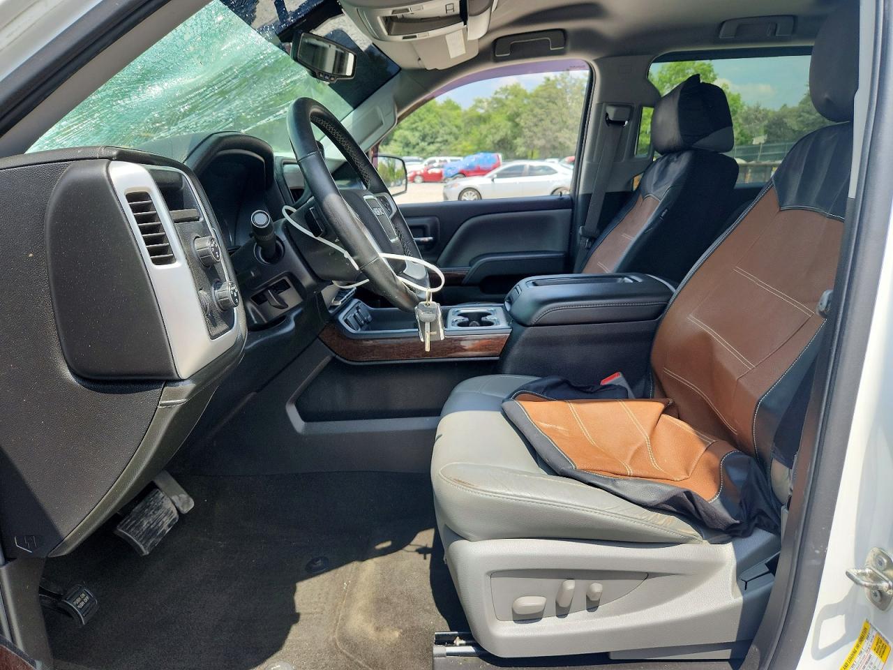 2015 Gmc Sierra K1500 Slt Белый vin: 3GTU2VEC6FG404260