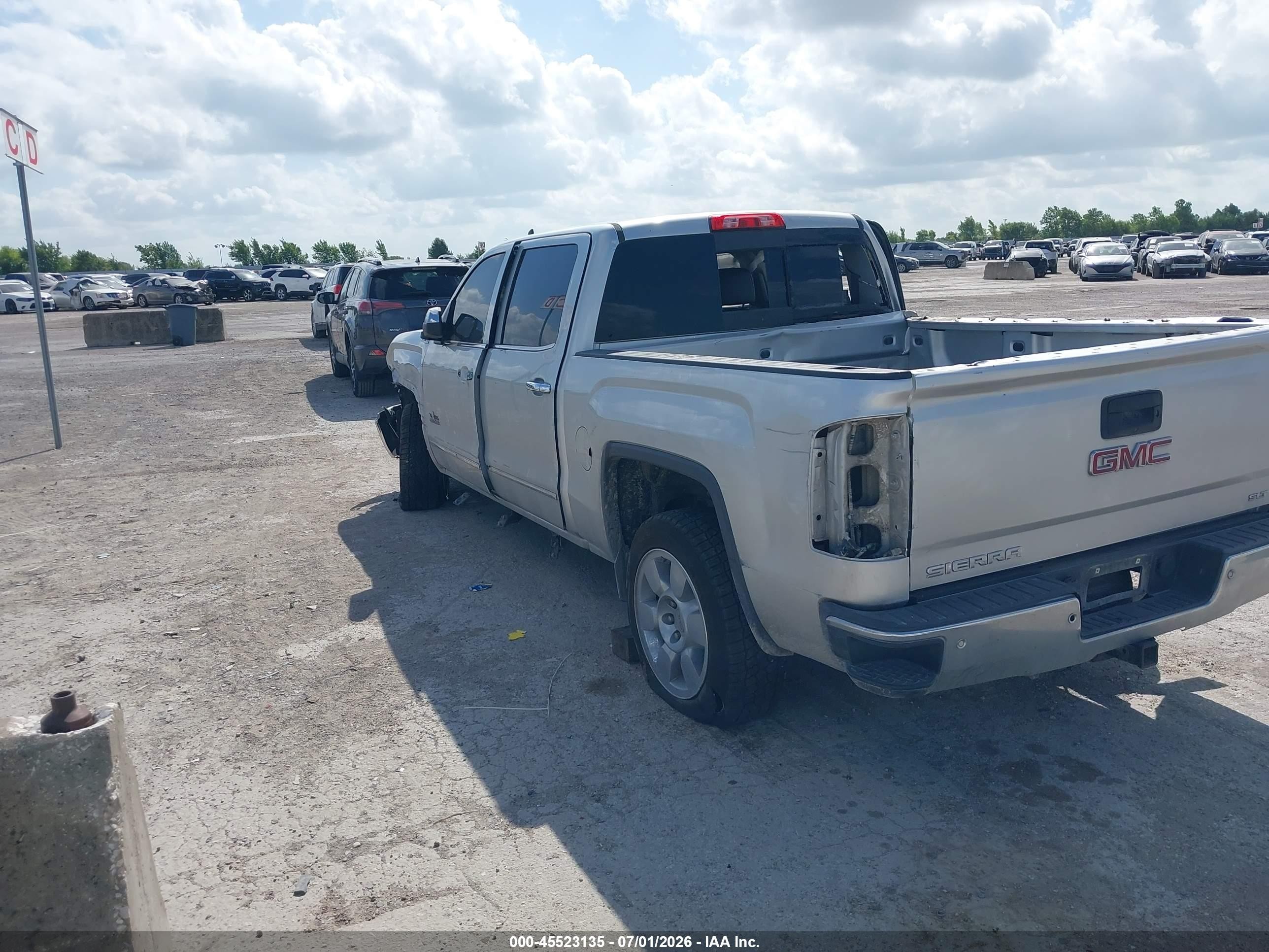 2015 Gmc Sierra 1500 Slt Silver vin: 3GTU2VEC6FG422211