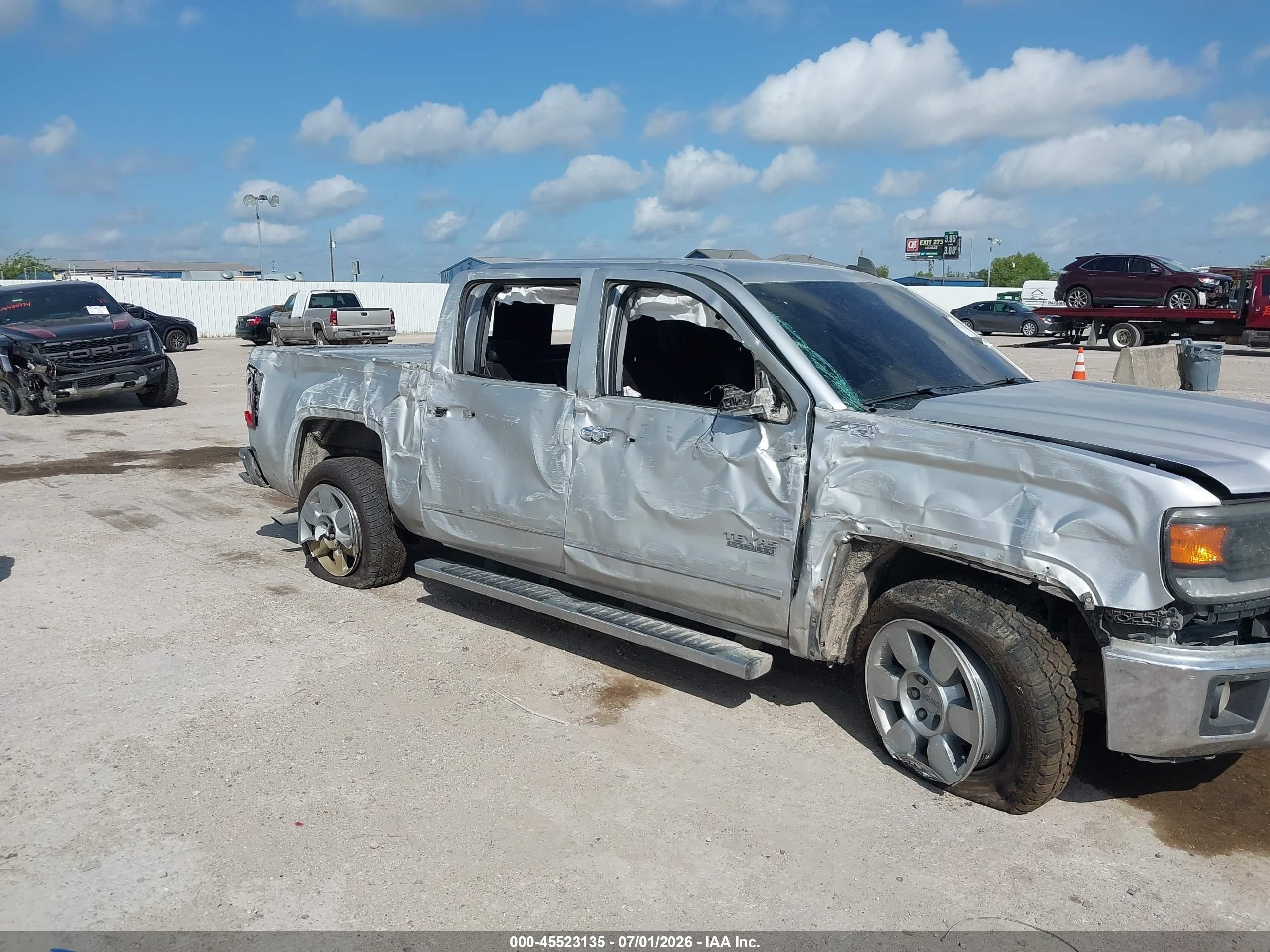 2015 Gmc Sierra 1500 Slt Silver vin: 3GTU2VEC6FG422211