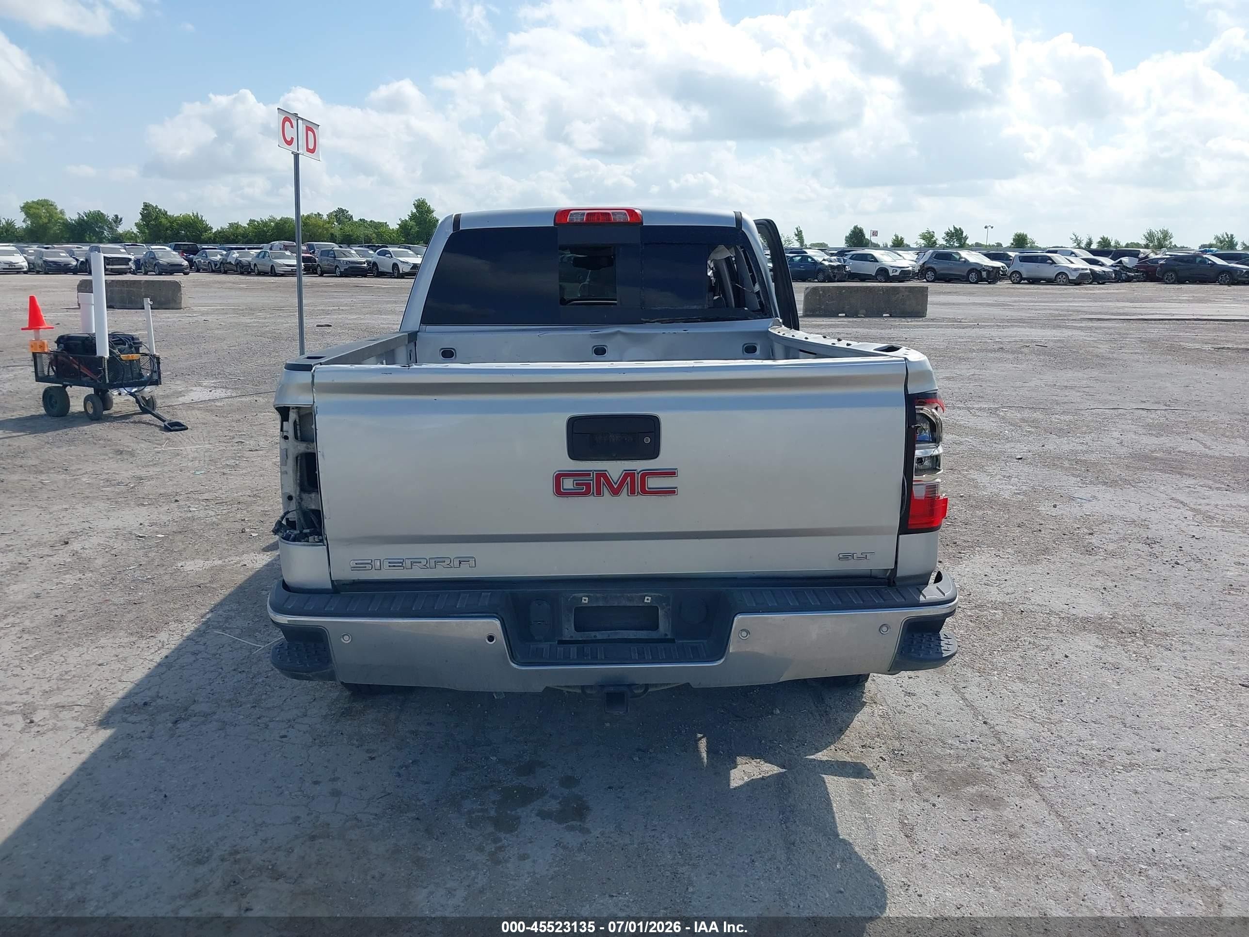 2015 Gmc Sierra 1500 Slt Silver vin: 3GTU2VEC6FG422211