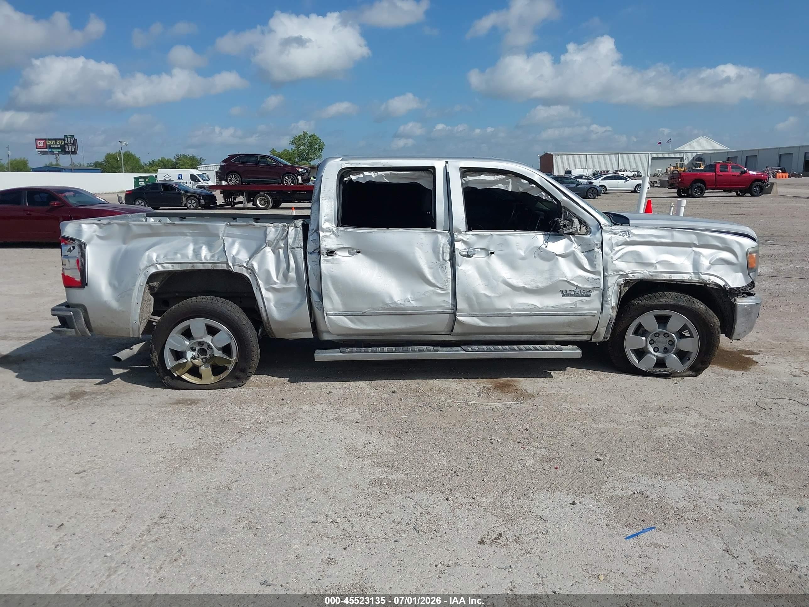 2015 Gmc Sierra 1500 Slt Silver vin: 3GTU2VEC6FG422211