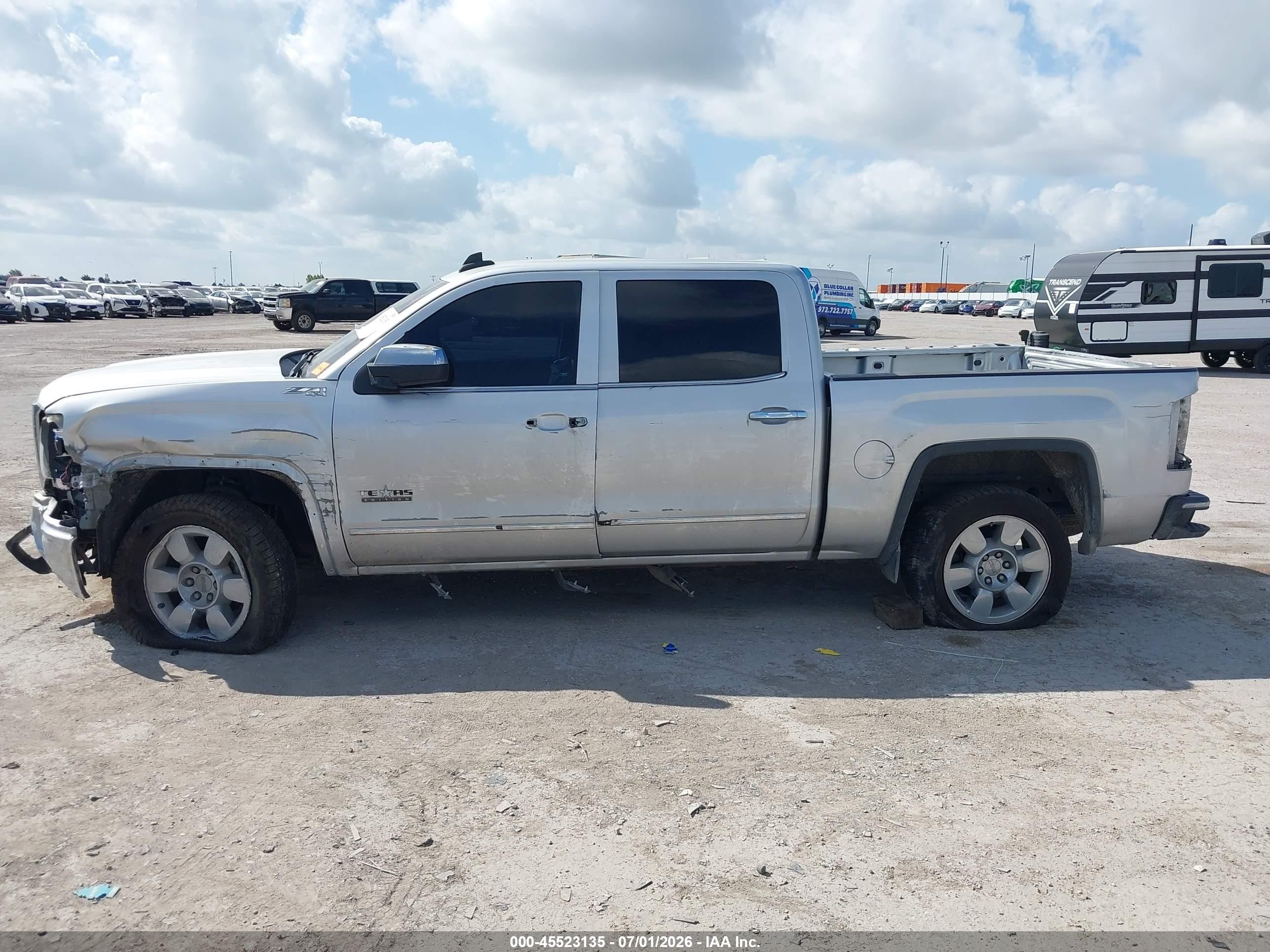2015 Gmc Sierra 1500 Slt Silver vin: 3GTU2VEC6FG422211