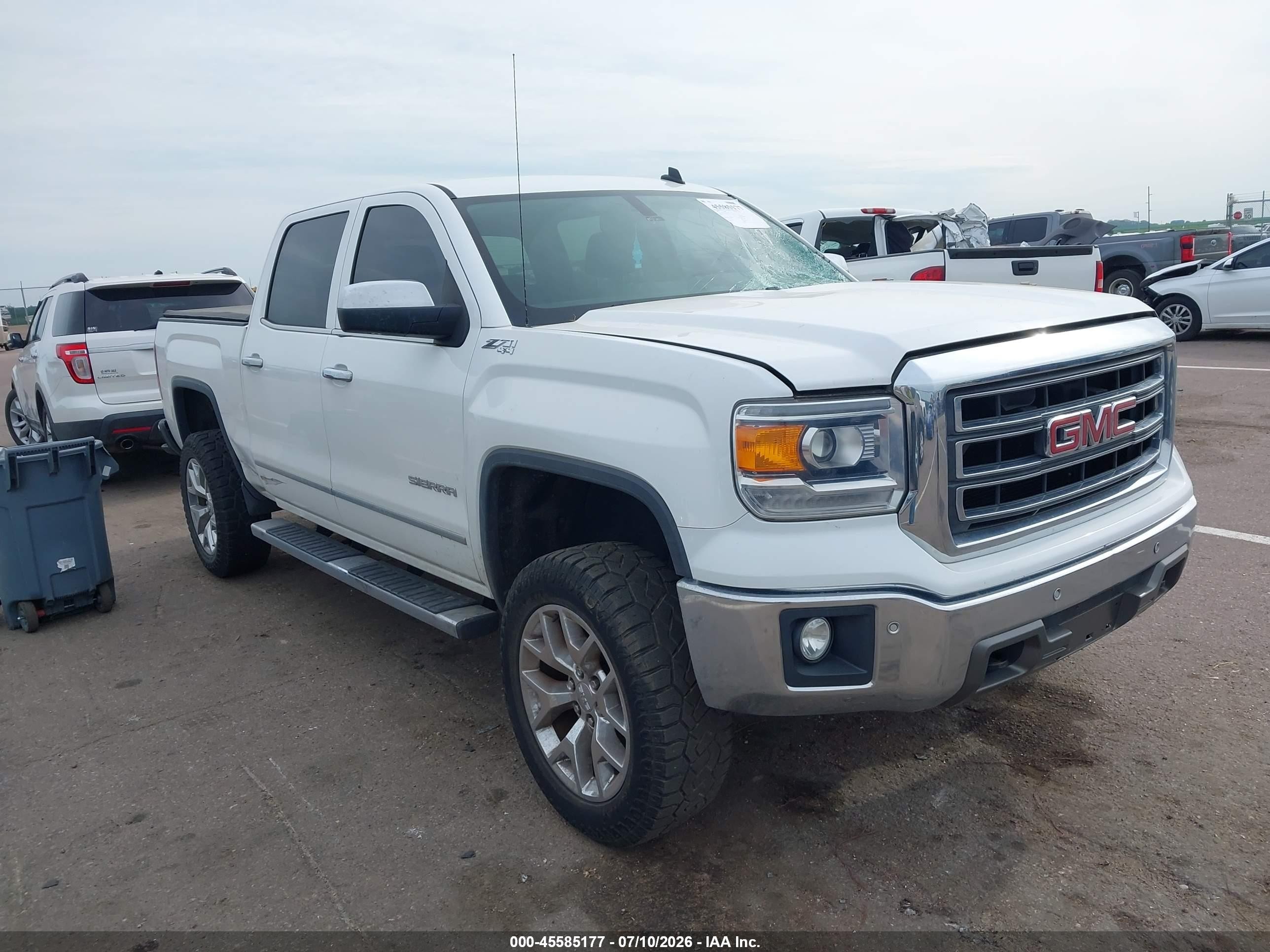 2014 Gmc Sierra 1500 Slt Белый vin: 3GTU2VEC7EG187011