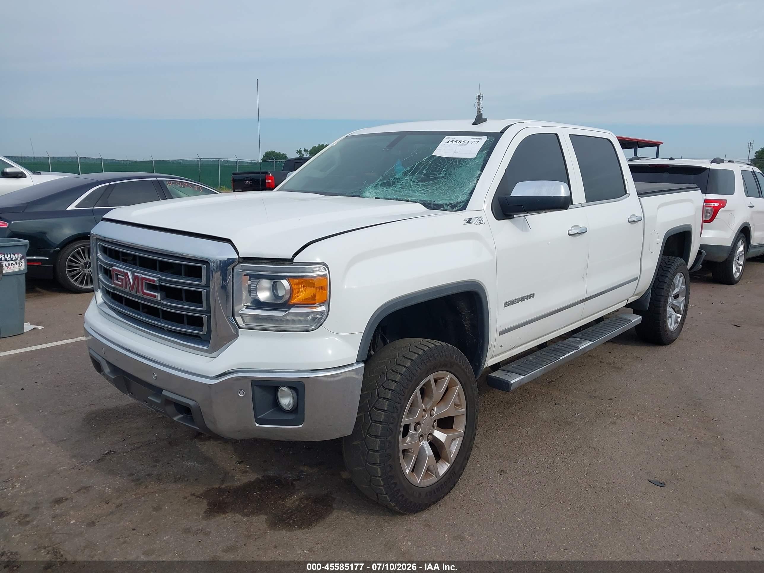 2014 Gmc Sierra 1500 Slt Белый vin: 3GTU2VEC7EG187011