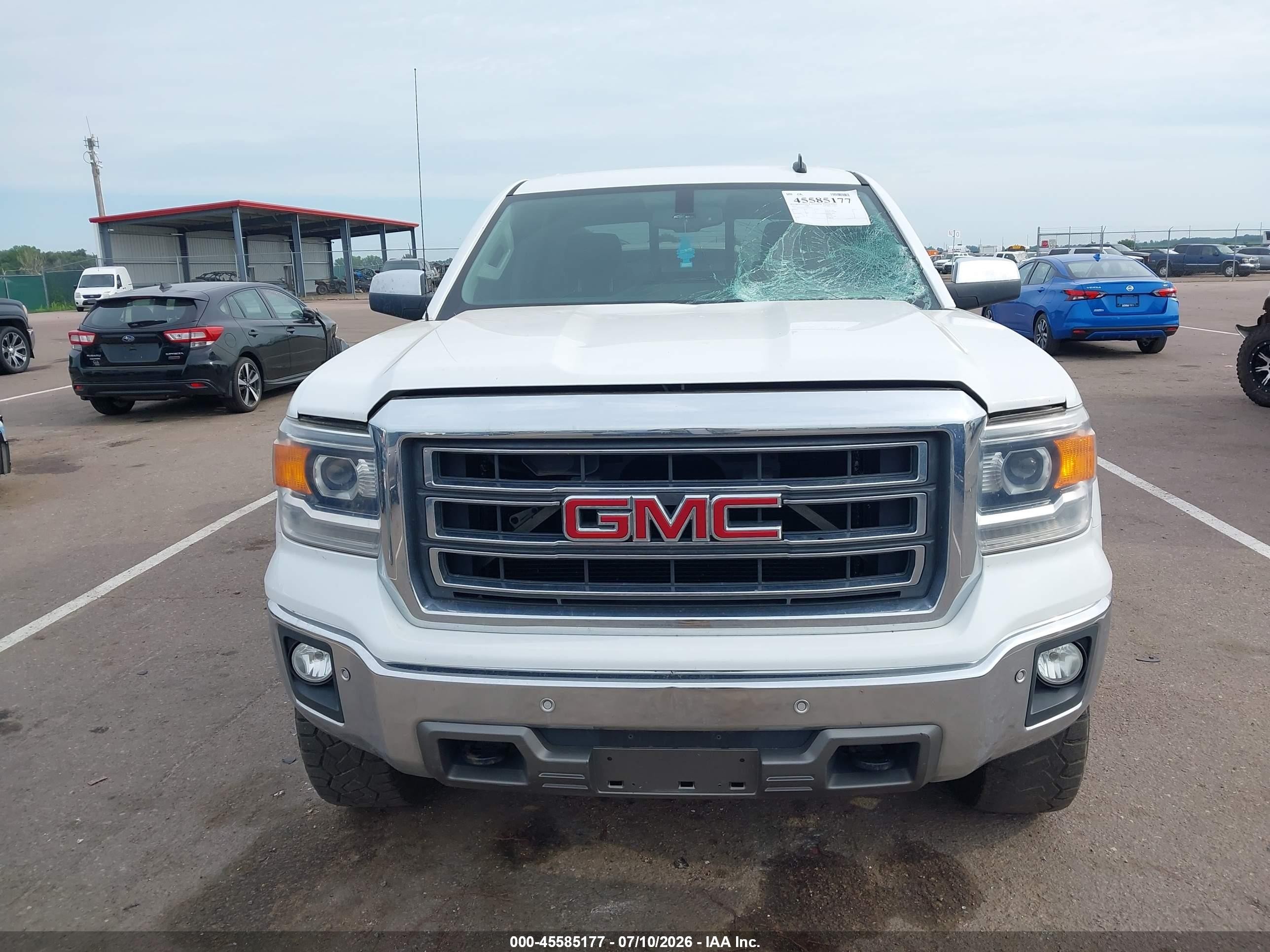 2014 Gmc Sierra 1500 Slt Белый vin: 3GTU2VEC7EG187011