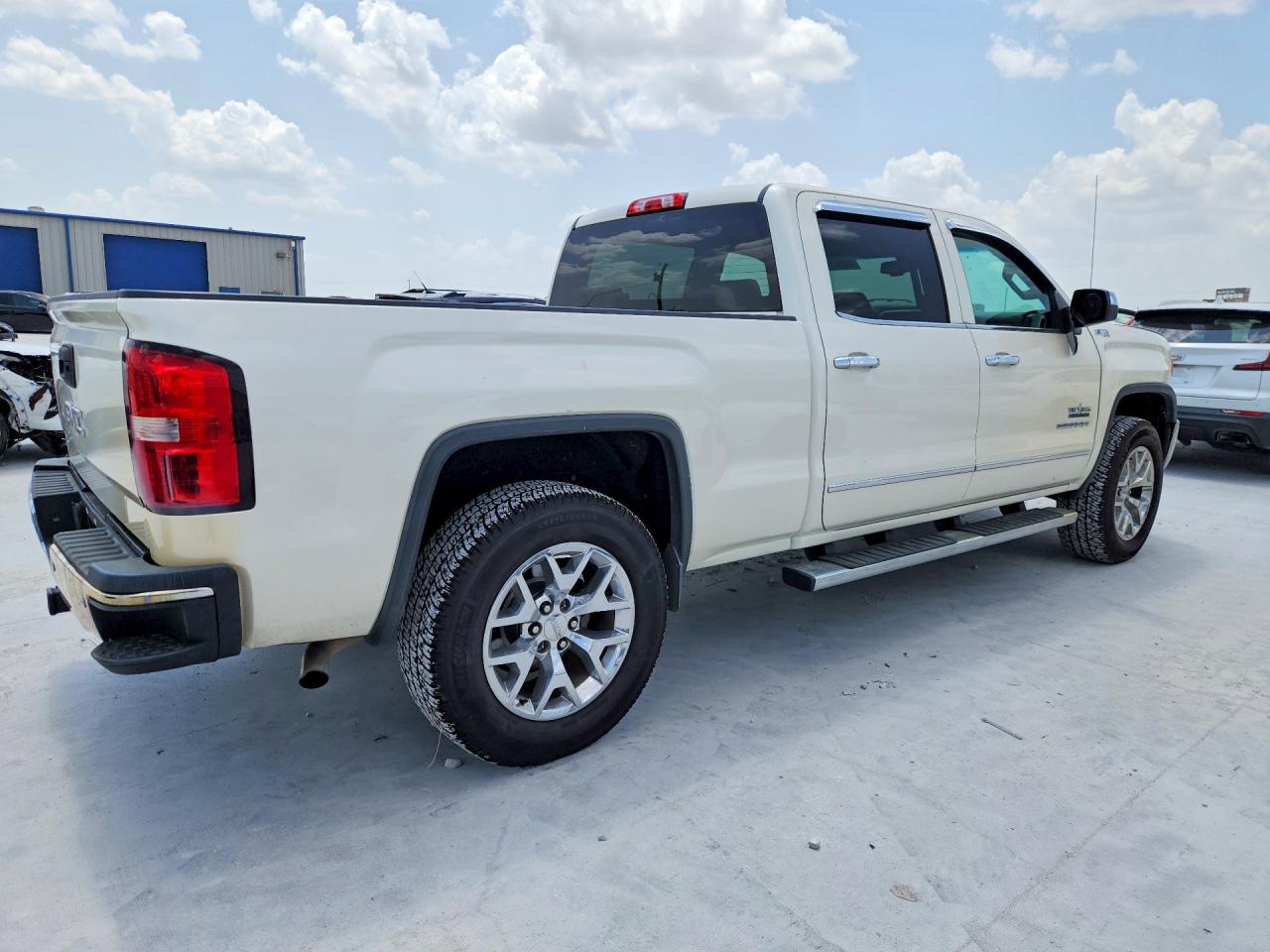 2014 Gmc Sierra K1500 Slt White vin: 3GTU2VEC7EG188577