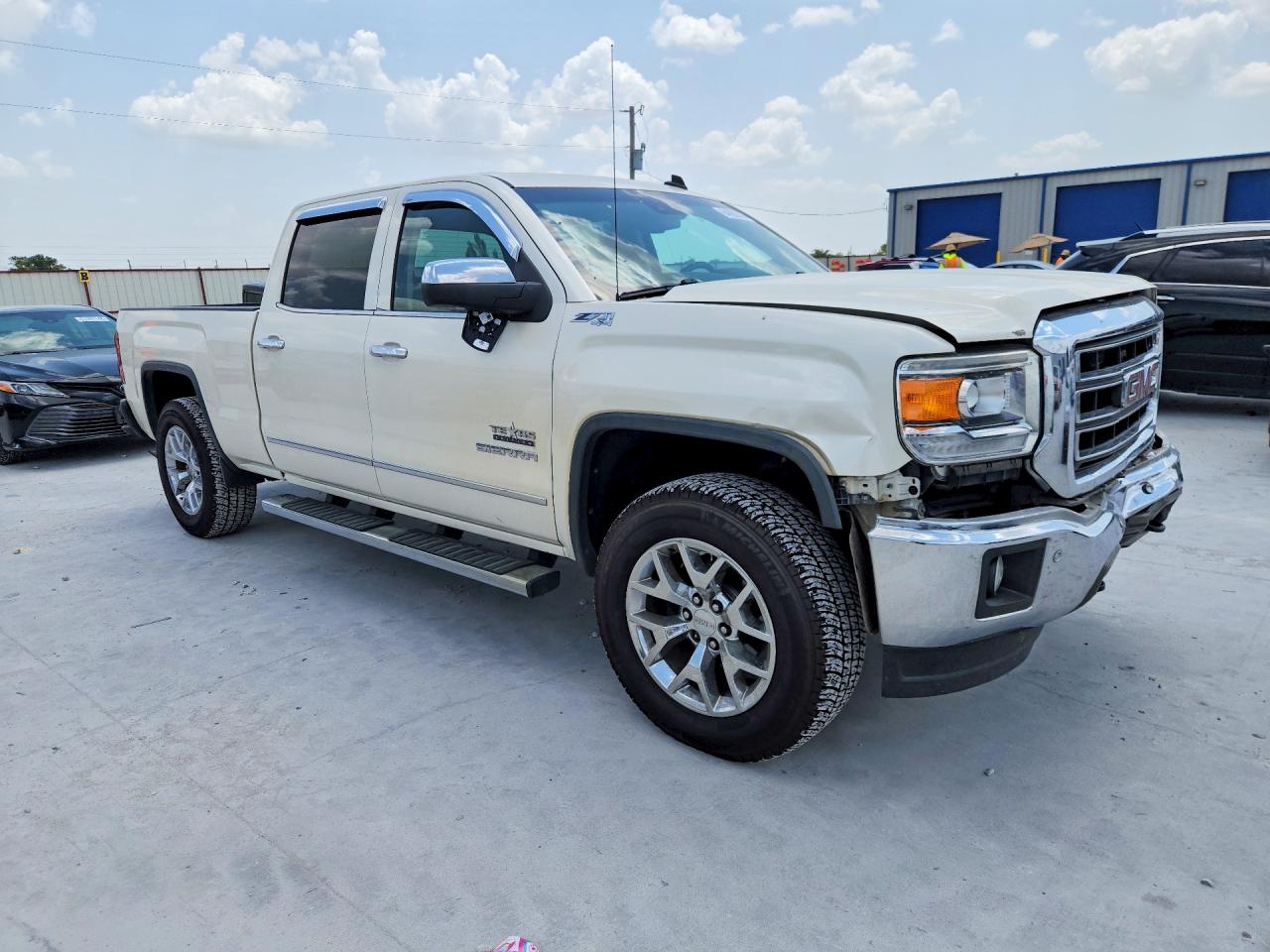 2014 Gmc Sierra K1500 Slt White vin: 3GTU2VEC7EG188577