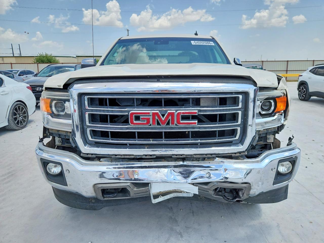 2014 Gmc Sierra K1500 Slt White vin: 3GTU2VEC7EG188577