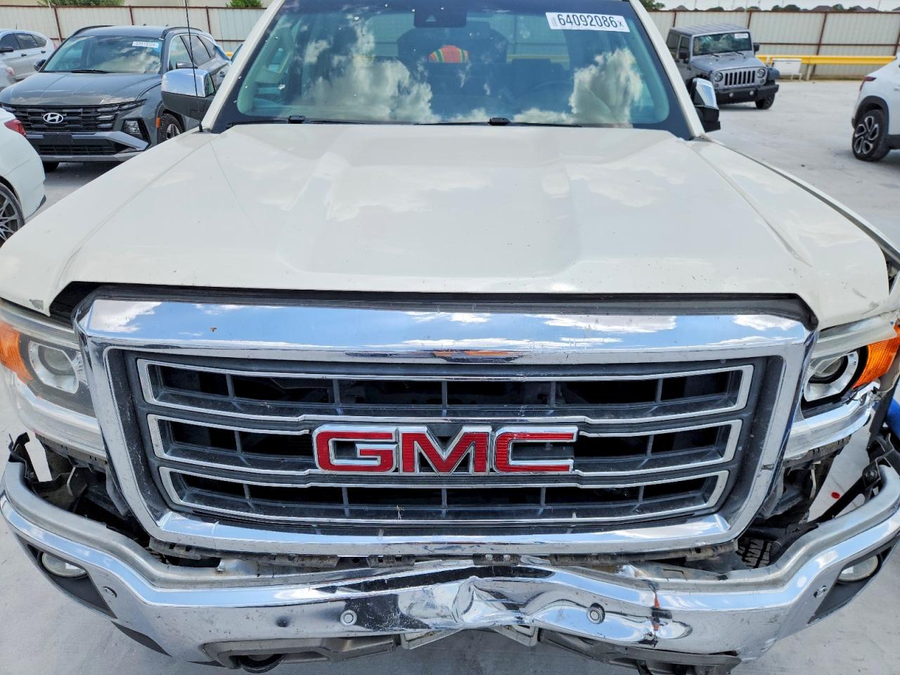 2014 Gmc Sierra K1500 Slt White vin: 3GTU2VEC7EG188577