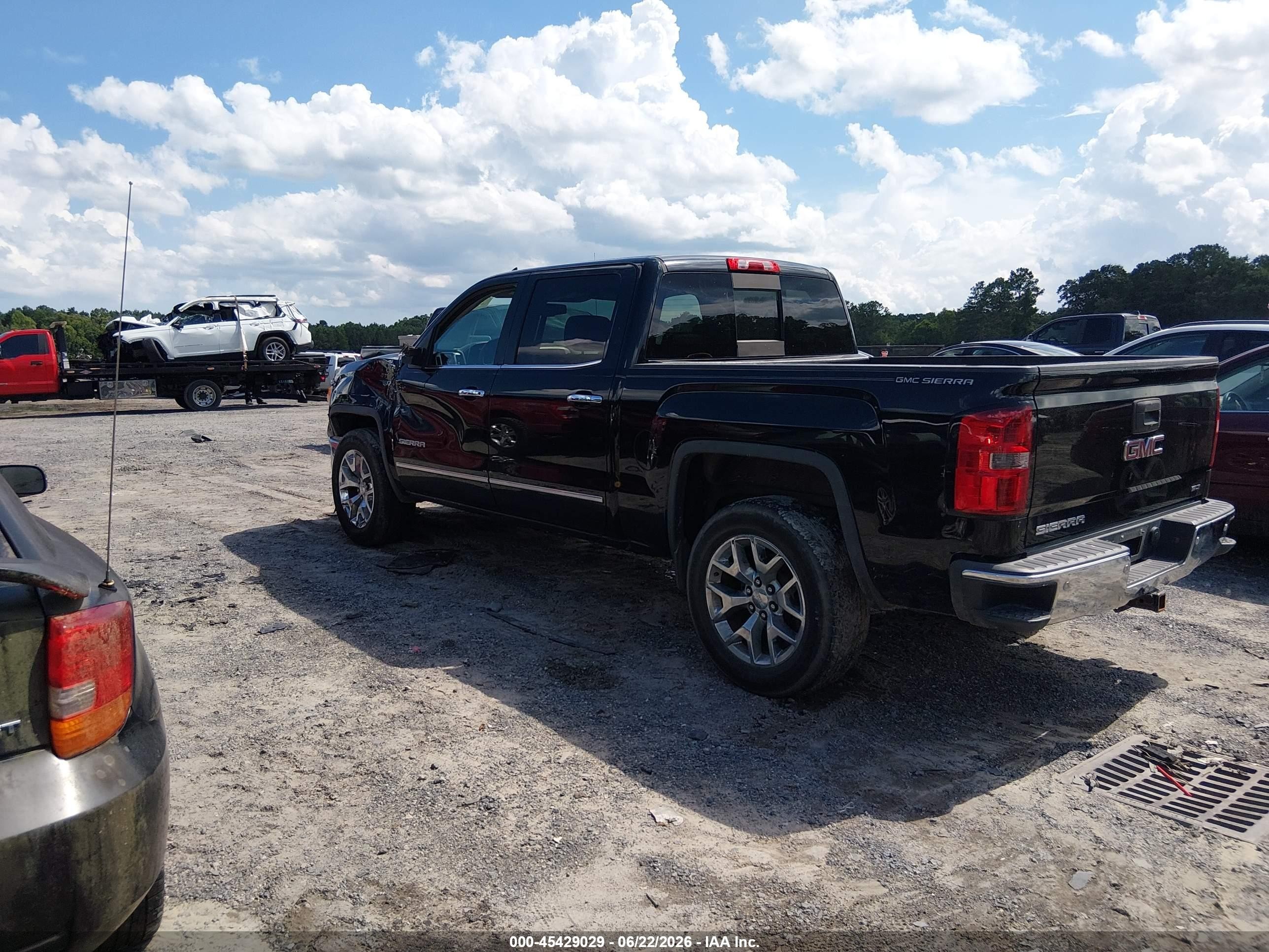 2014 Gmc Sierra 1500 Slt Black vin: 3GTU2VEC7EG206995