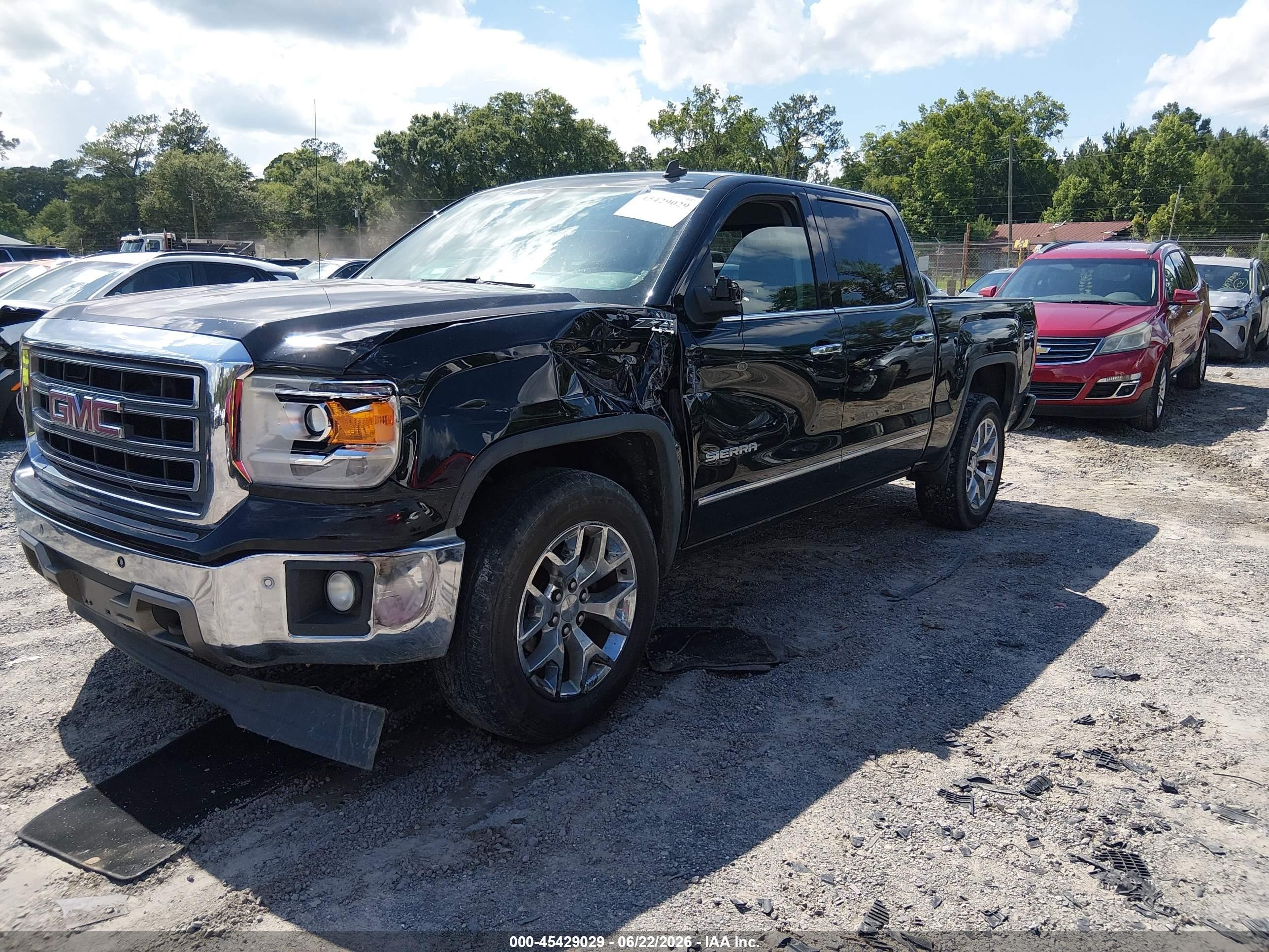 2014 Gmc Sierra 1500 Slt Black vin: 3GTU2VEC7EG206995