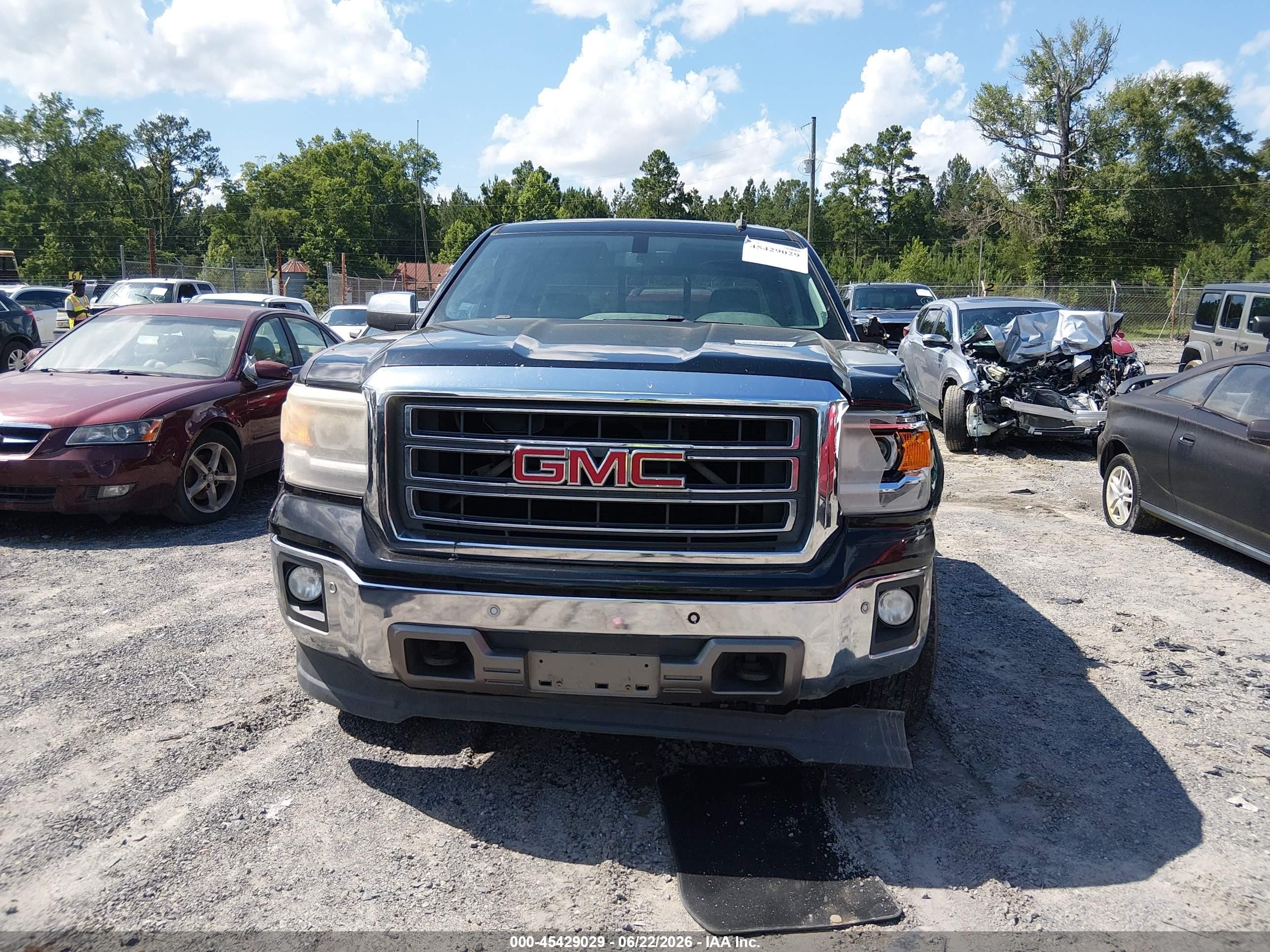 2014 Gmc Sierra 1500 Slt Black vin: 3GTU2VEC7EG206995