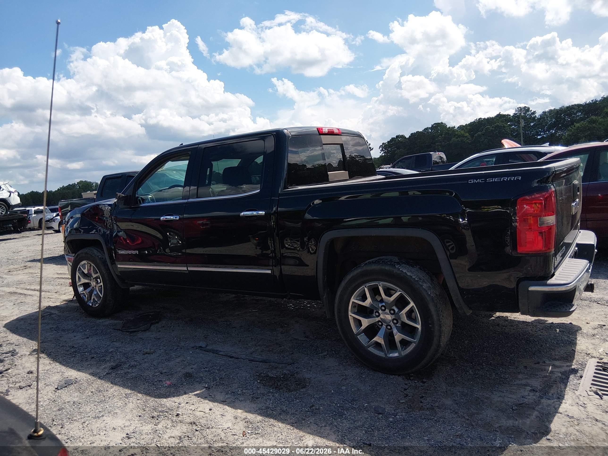 2014 Gmc Sierra 1500 Slt Black vin: 3GTU2VEC7EG206995
