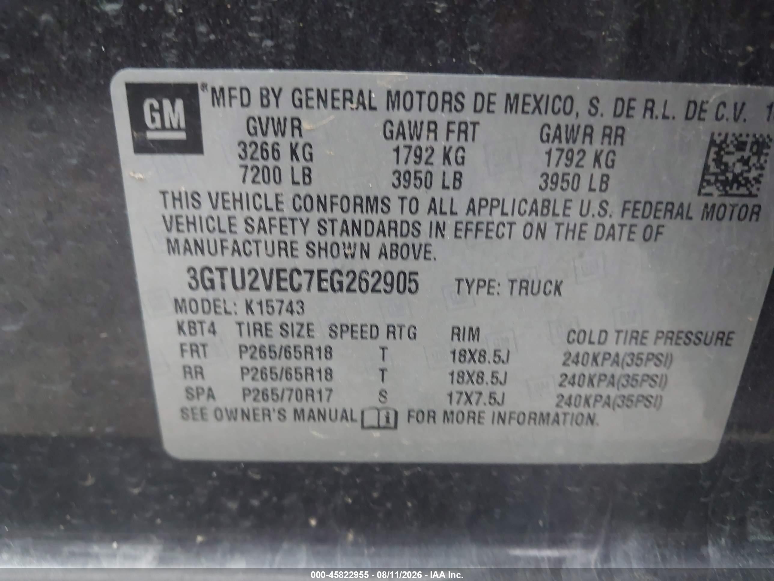 2014 Gmc Sierra 1500 Slt Серый vin: 3GTU2VEC7EG262905
