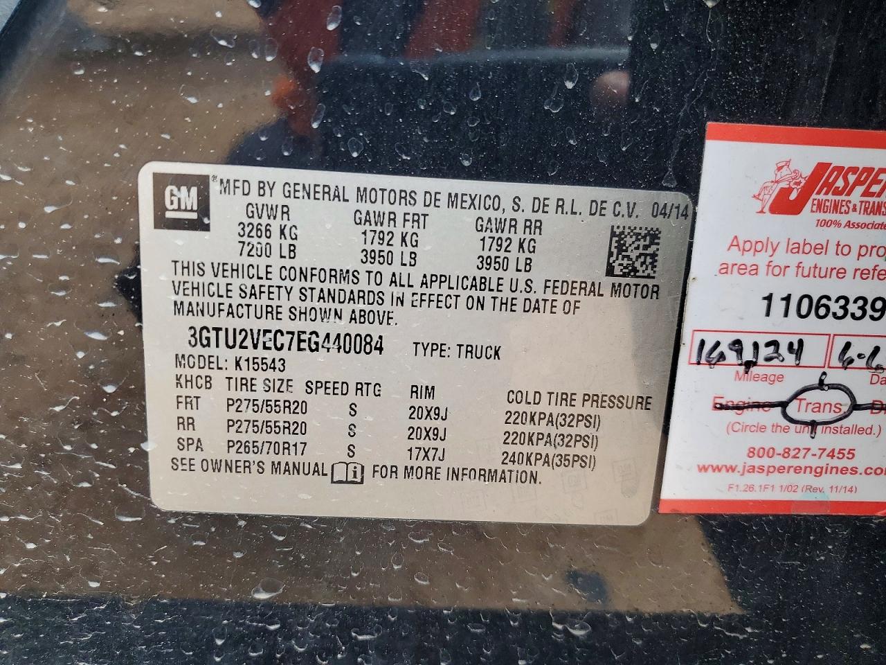 2014 Gmc Sierra K1500 Slt Black vin: 3GTU2VEC7EG440084