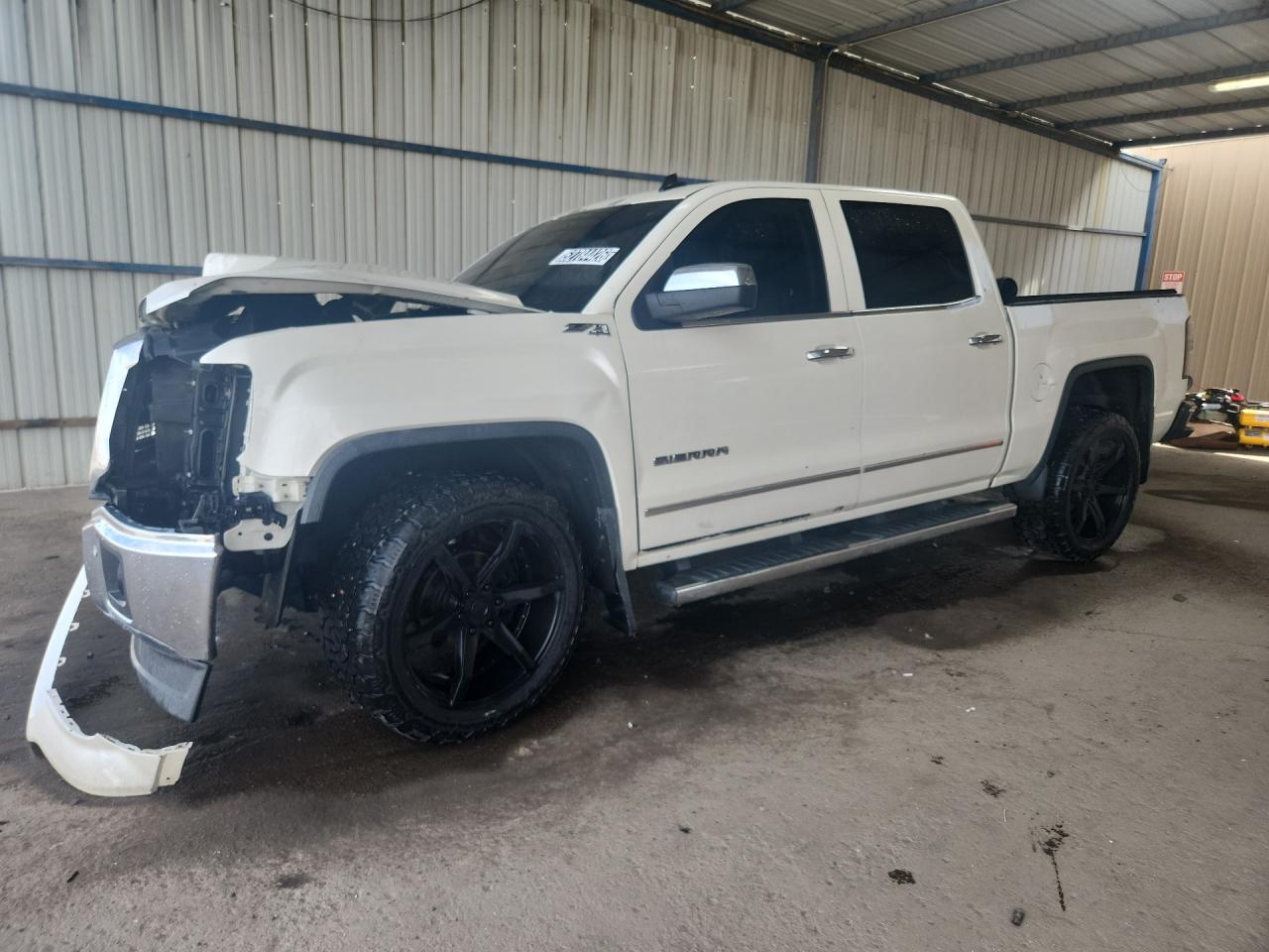 2014 Gmc Sierra K1500 Slt Белый vin: 3GTU2VEC7EG547197 Damage: Left Front Fender, Dent(S) W/ Paint Dmg, > 12 Inches