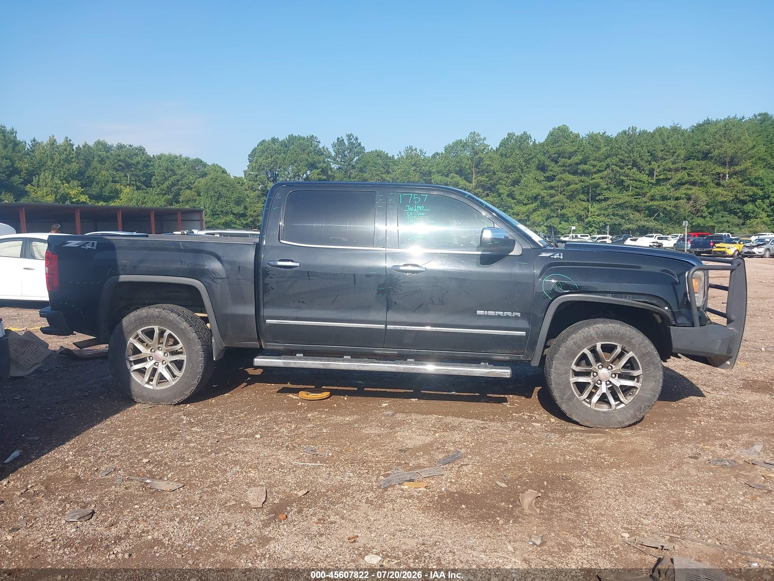 2014 Gmc Sierra 1500 Slt Black vin: 3GTU2VEC7EG555753
