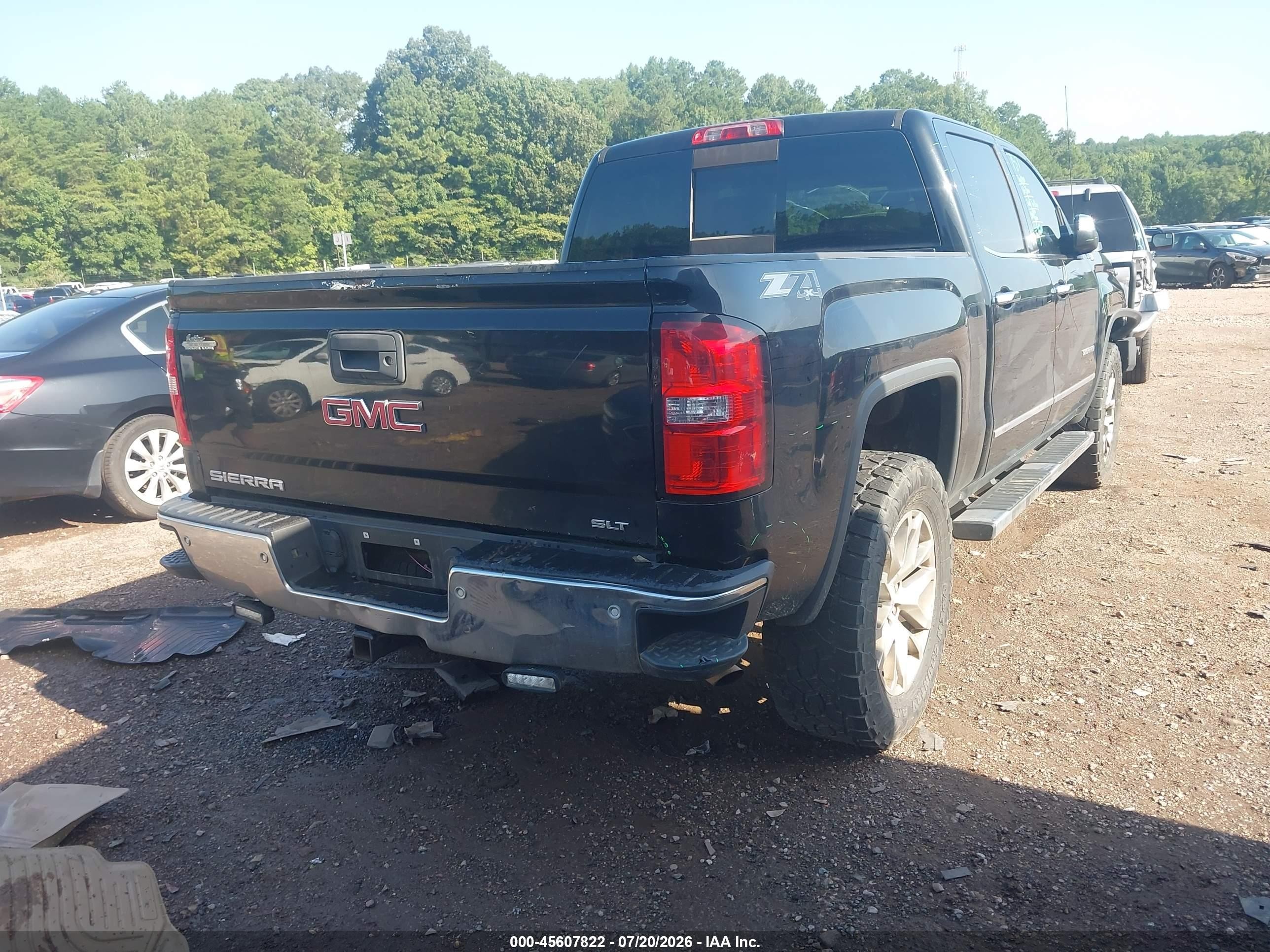 2014 Gmc Sierra 1500 Slt Black vin: 3GTU2VEC7EG555753