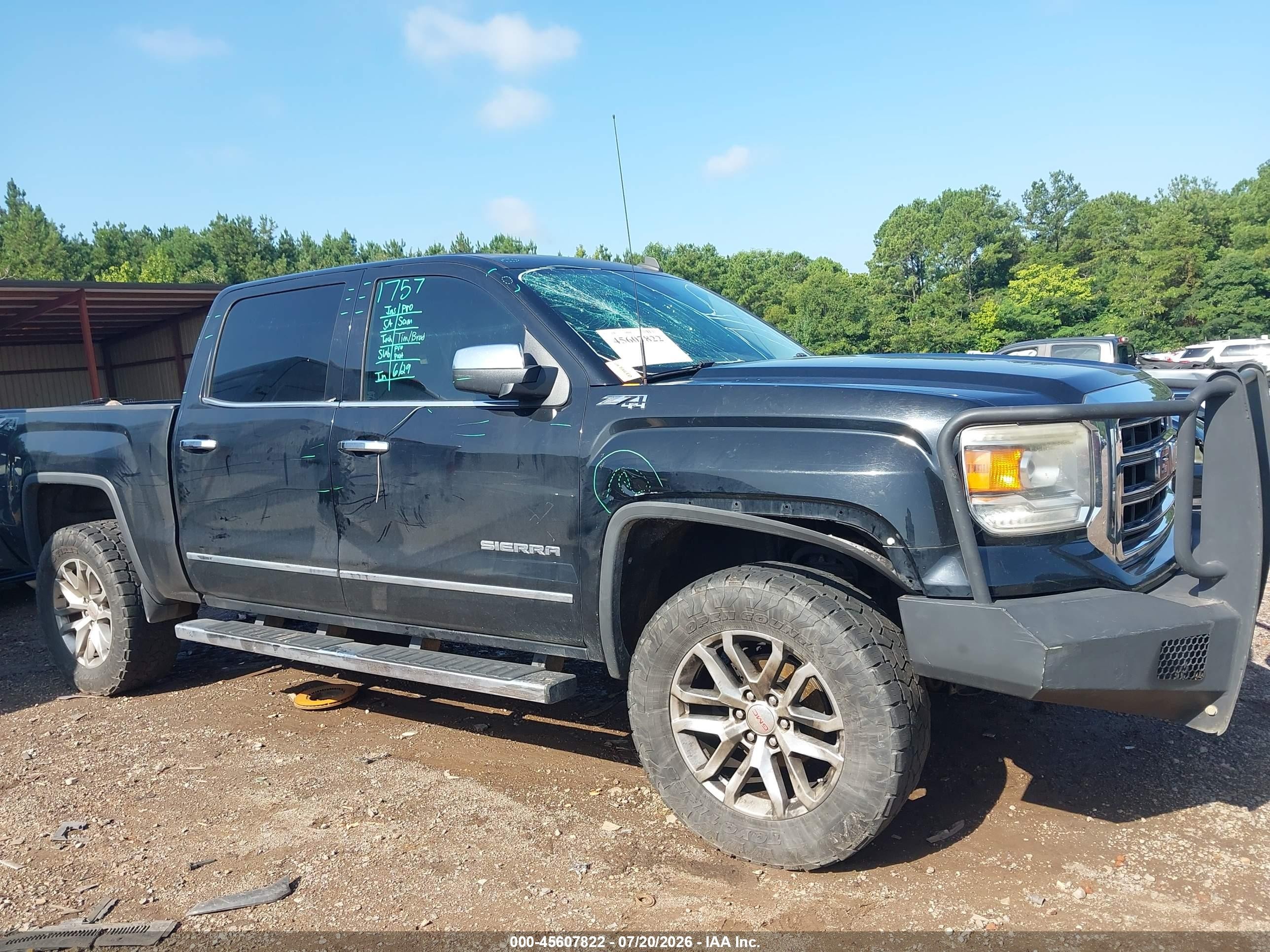2014 Gmc Sierra 1500 Slt Black vin: 3GTU2VEC7EG555753