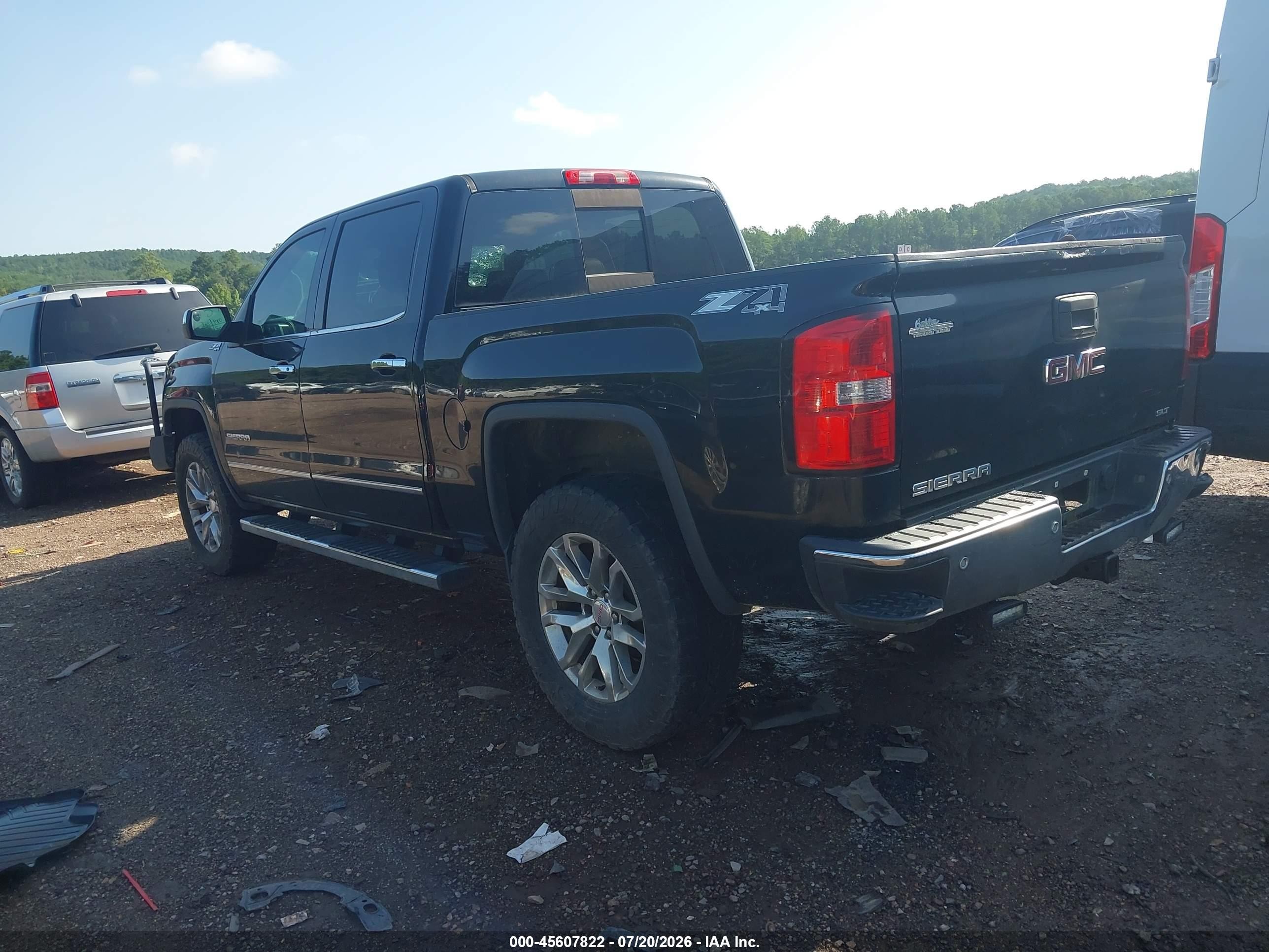 2014 Gmc Sierra 1500 Slt Black vin: 3GTU2VEC7EG555753
