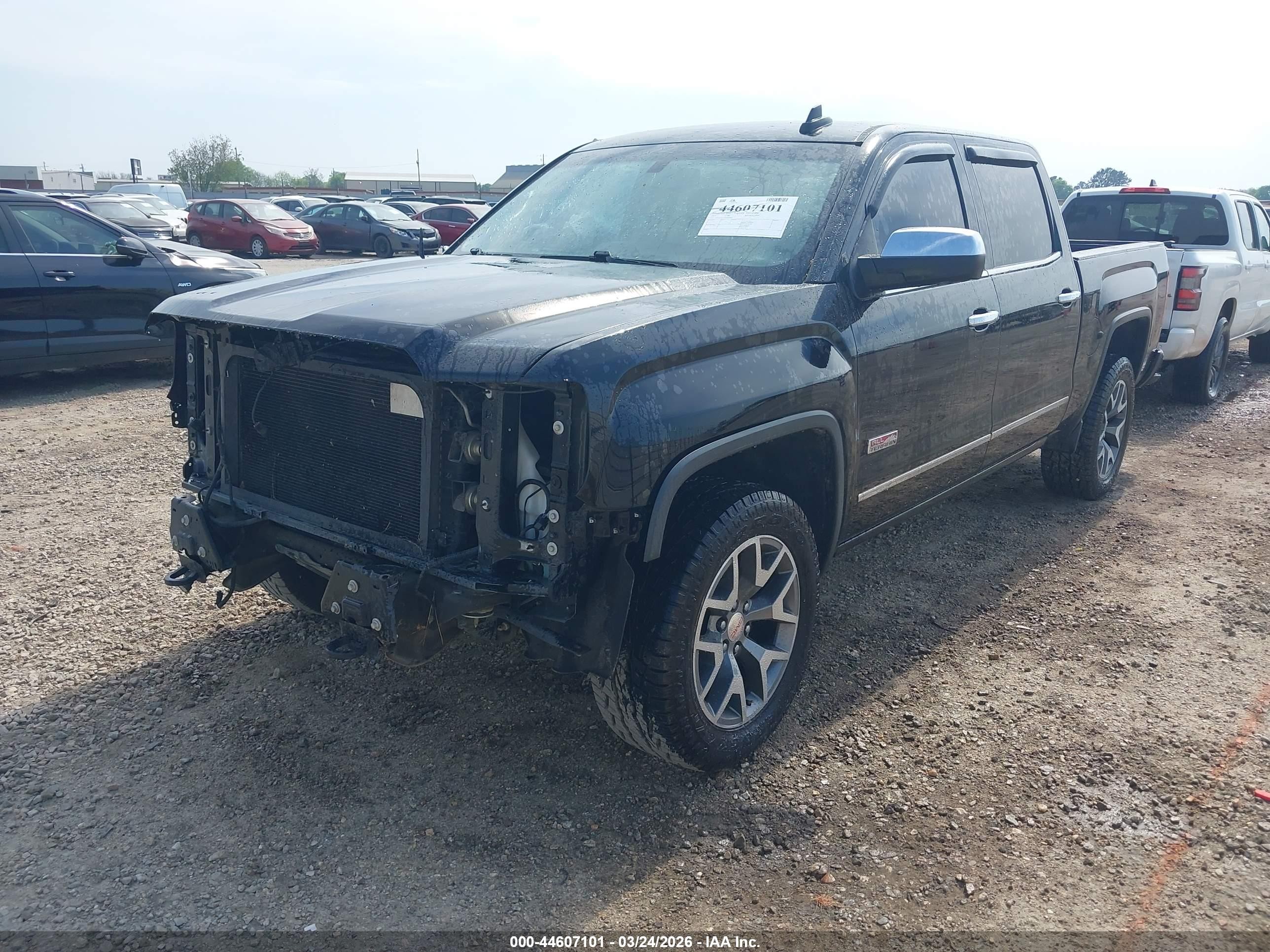 2015 Gmc Sierra 1500 Slt Black vin: 3GTU2VEC7FG123844