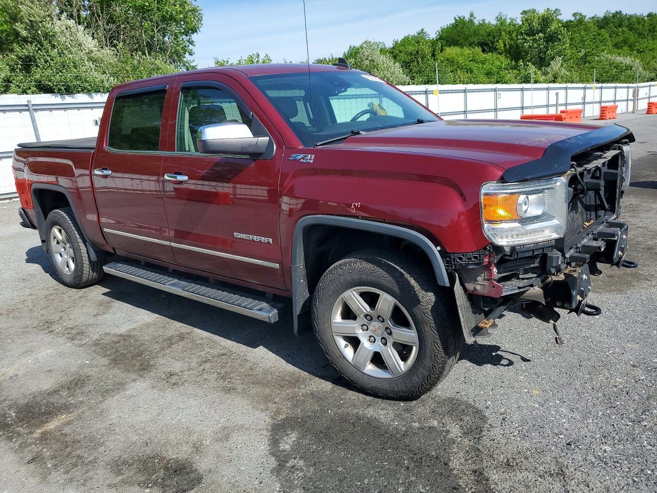 2015 Gmc Sierra K1500 Slt Red vin: 3GTU2VEC7FG182229