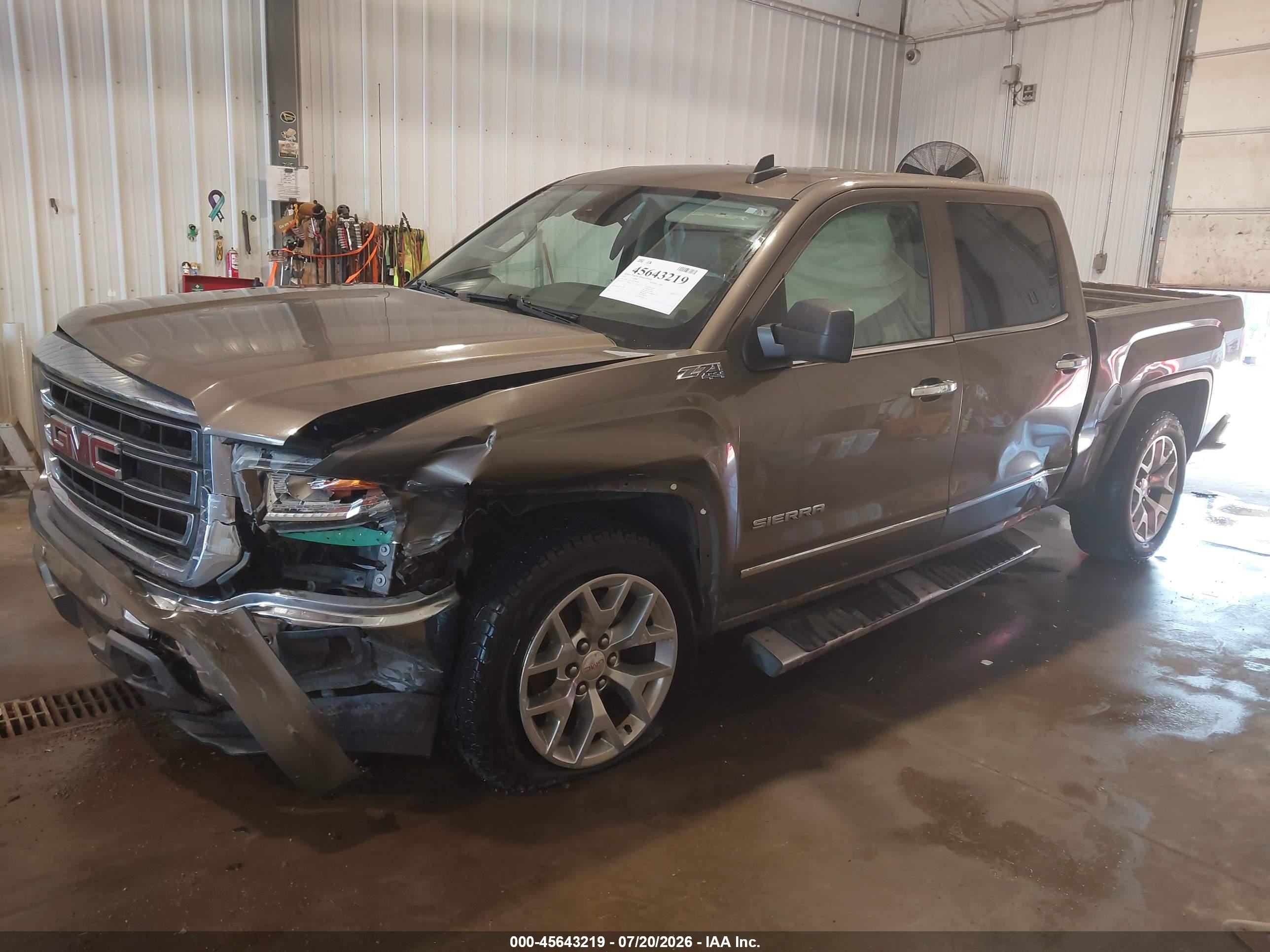 2015 Gmc Sierra 1500 Slt Коричневый vin: 3GTU2VEC7FG238380