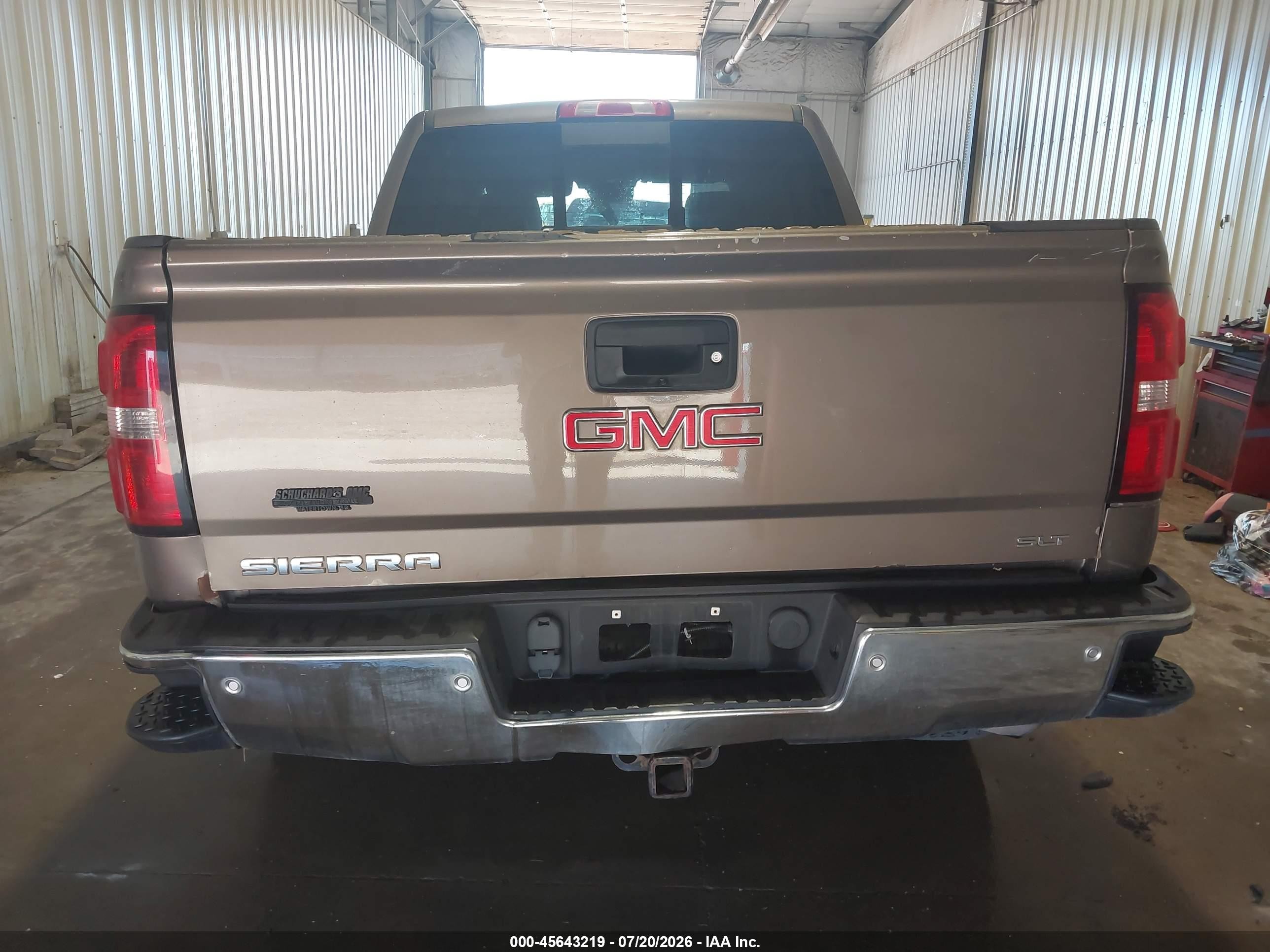 2015 Gmc Sierra 1500 Slt Коричневый vin: 3GTU2VEC7FG238380