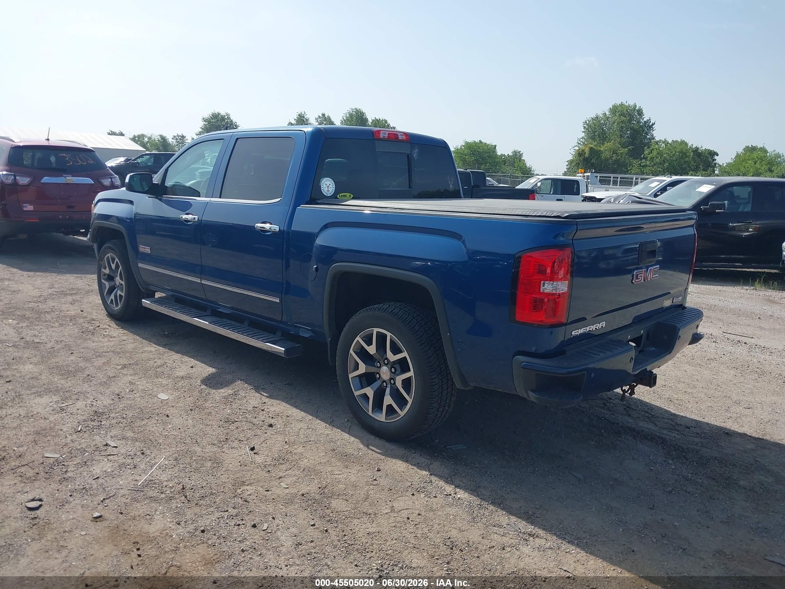 2015 Gmc Sierra 1500 Slt Blue vin: 3GTU2VEC7FG270598