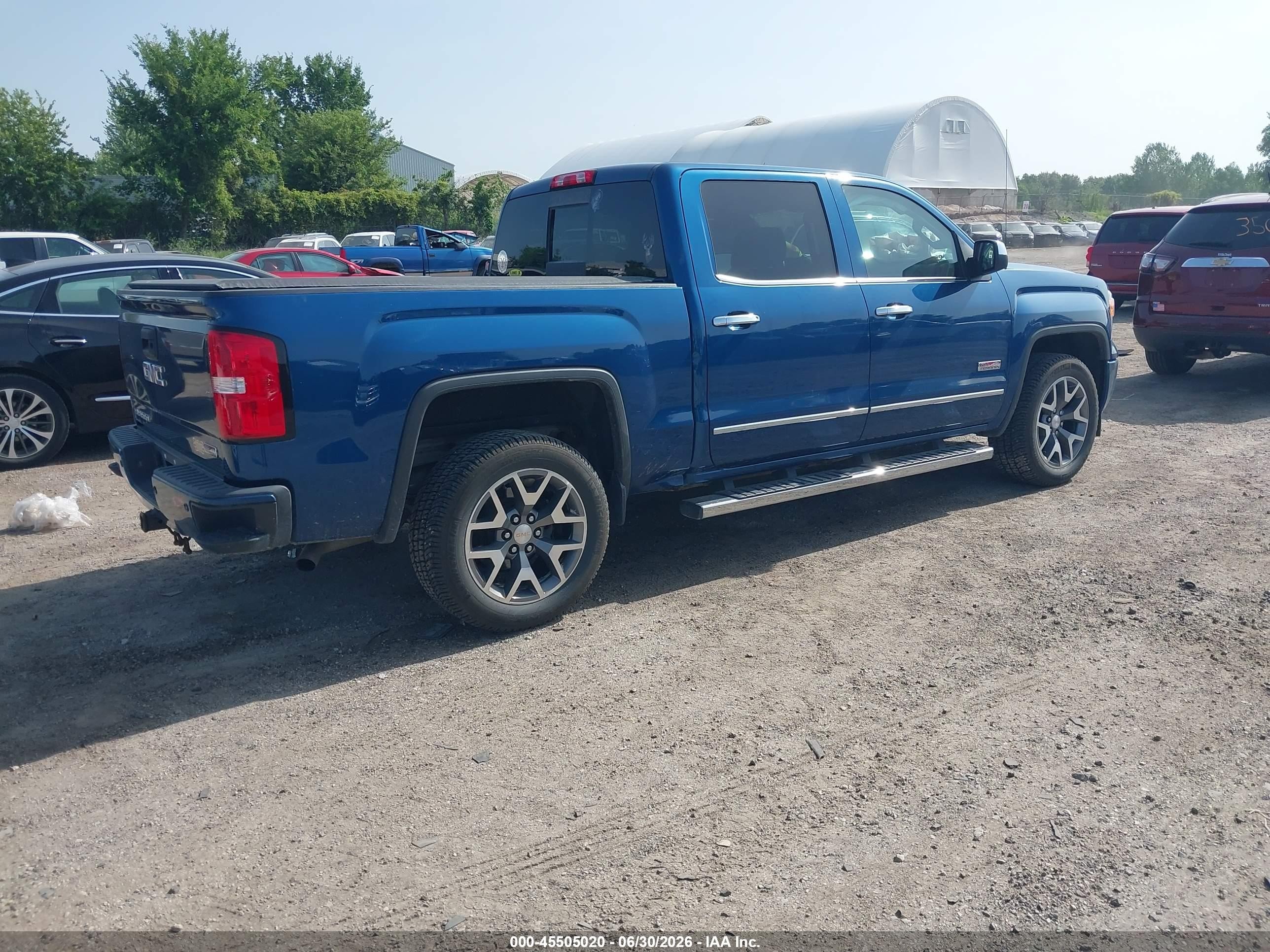 2015 Gmc Sierra 1500 Slt Blue vin: 3GTU2VEC7FG270598