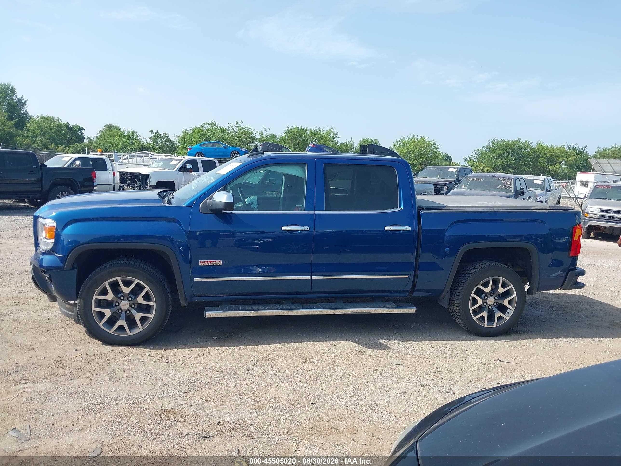 2015 Gmc Sierra 1500 Slt Blue vin: 3GTU2VEC7FG270598