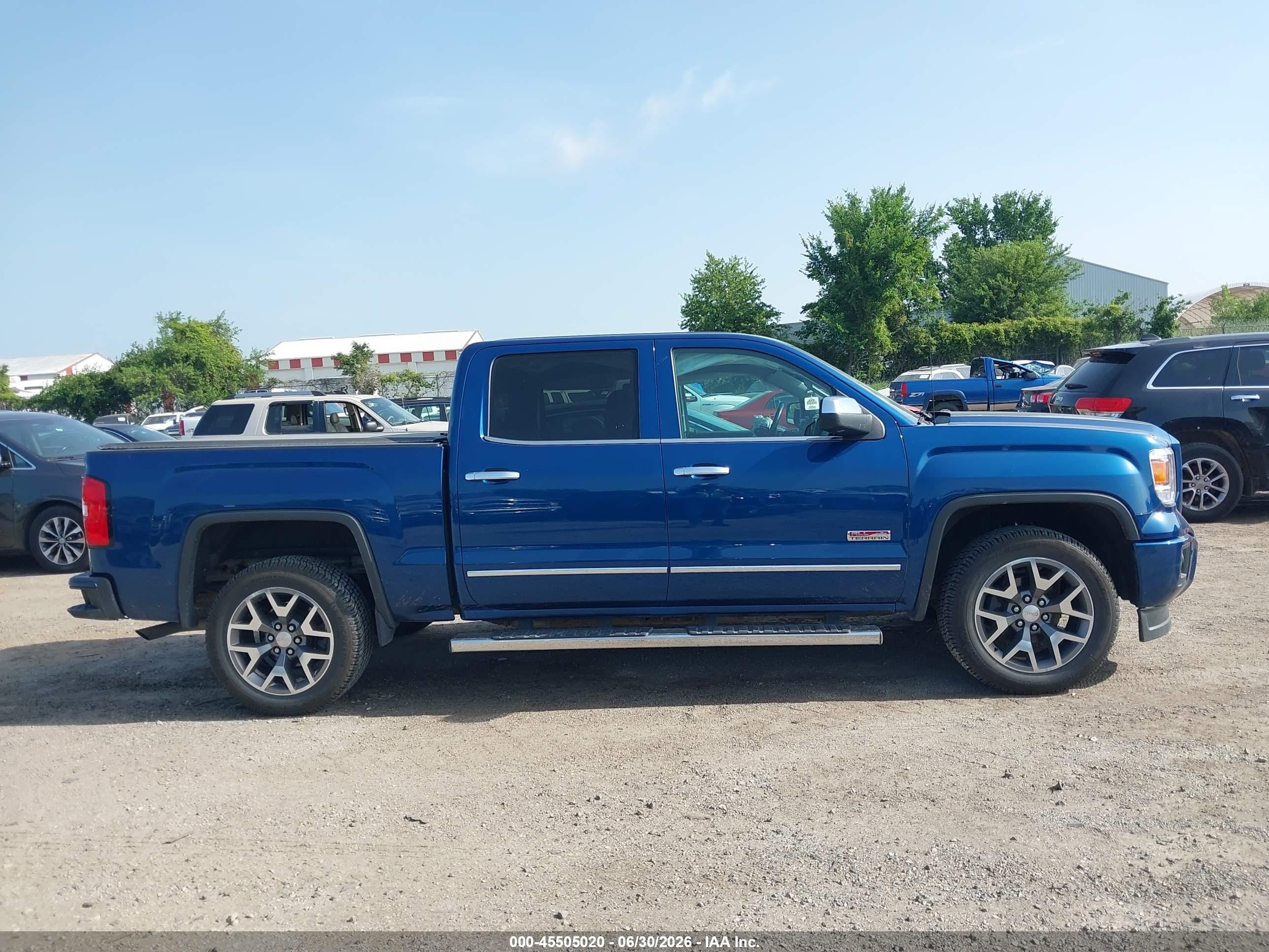 2015 Gmc Sierra 1500 Slt Blue vin: 3GTU2VEC7FG270598