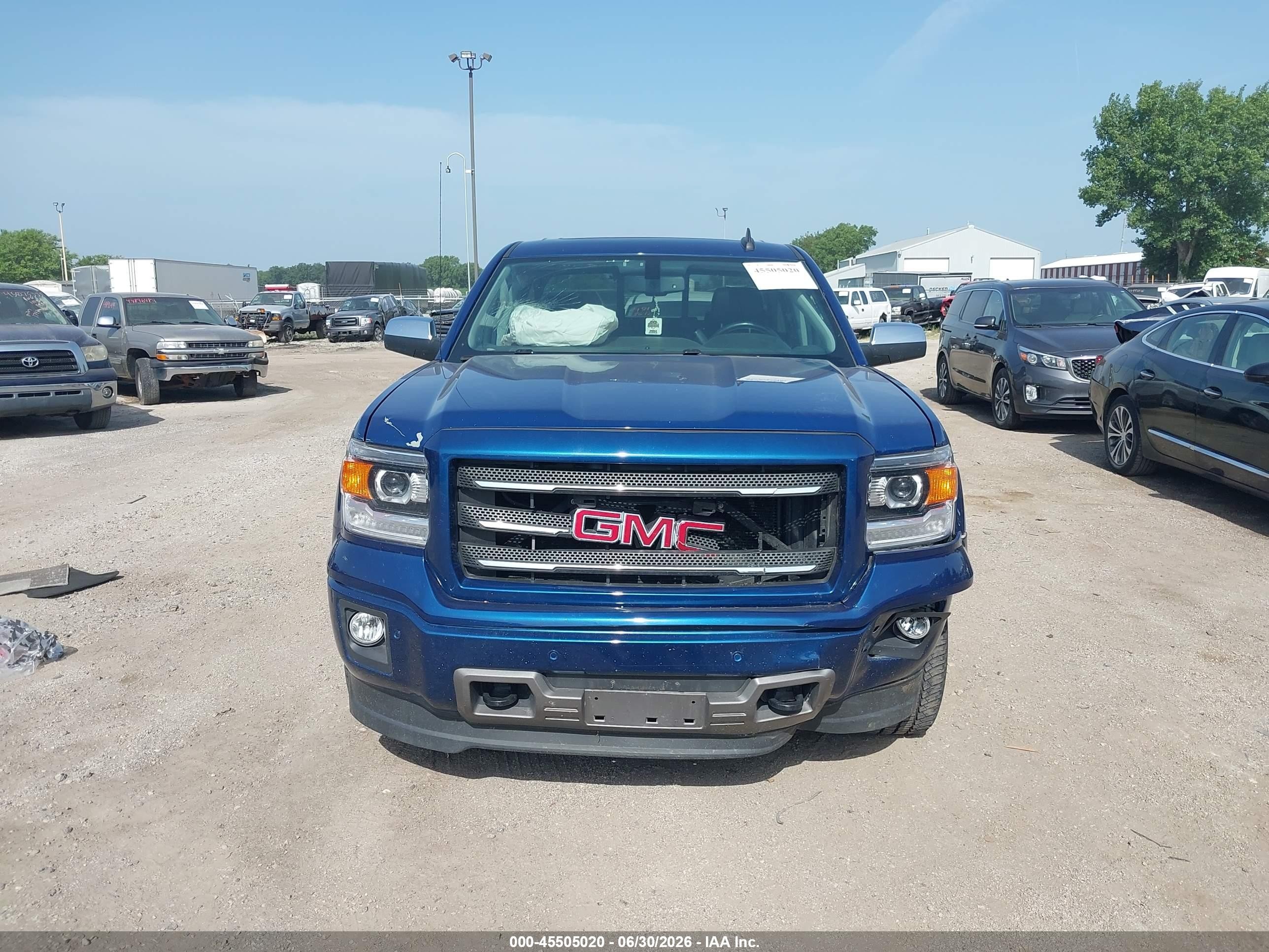 2015 Gmc Sierra 1500 Slt Blue vin: 3GTU2VEC7FG270598