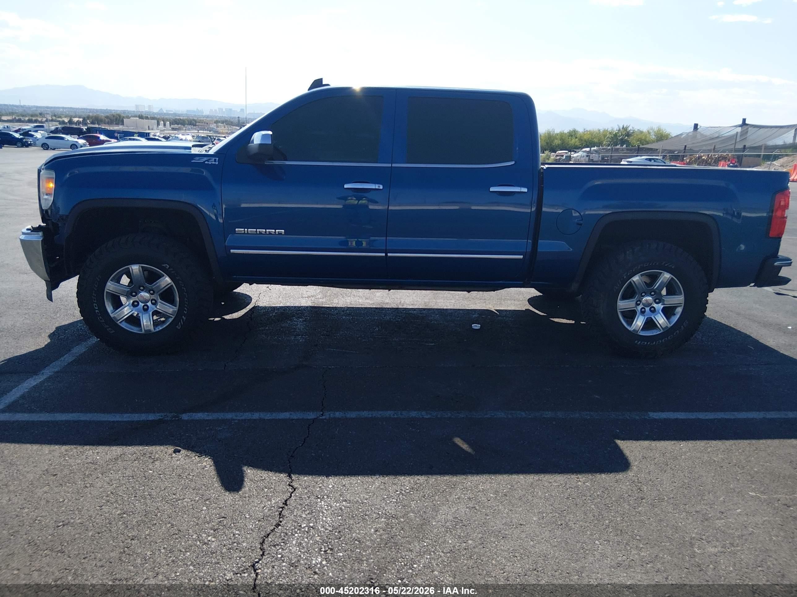 2015 Gmc Sierra 1500 Slt Blue vin: 3GTU2VEC7FG274814