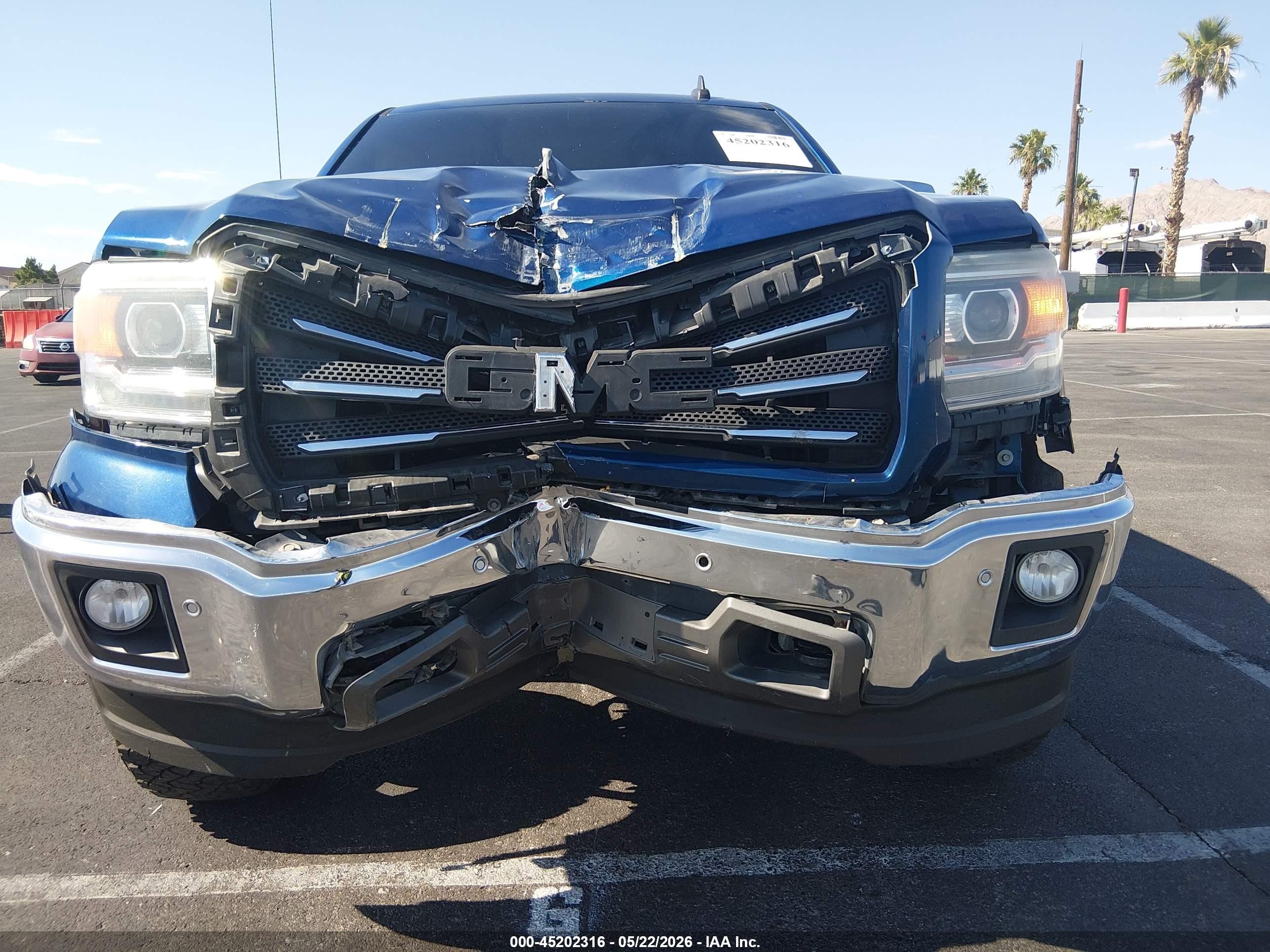 2015 Gmc Sierra 1500 Slt Blue vin: 3GTU2VEC7FG274814