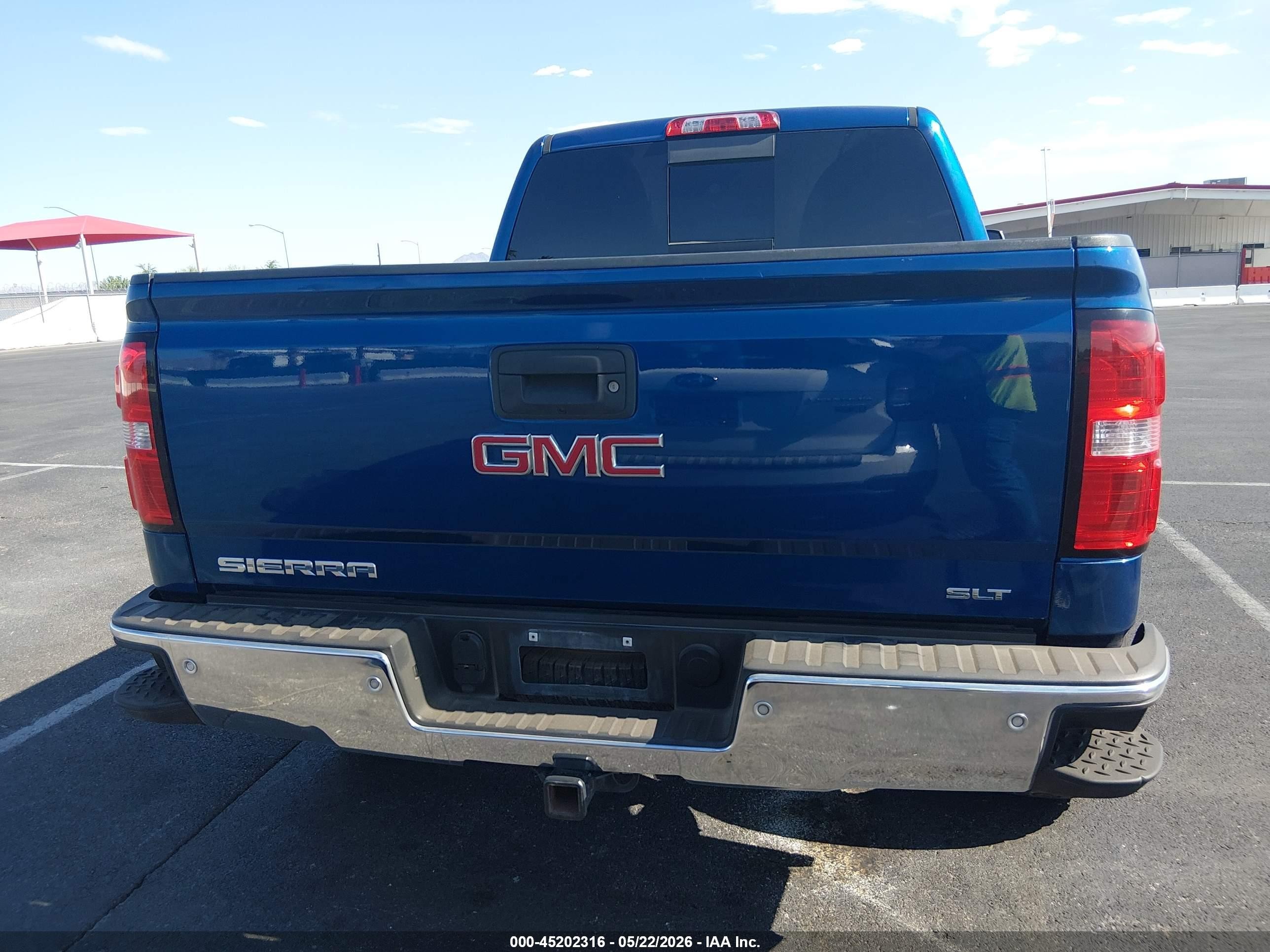 2015 Gmc Sierra 1500 Slt Blue vin: 3GTU2VEC7FG274814