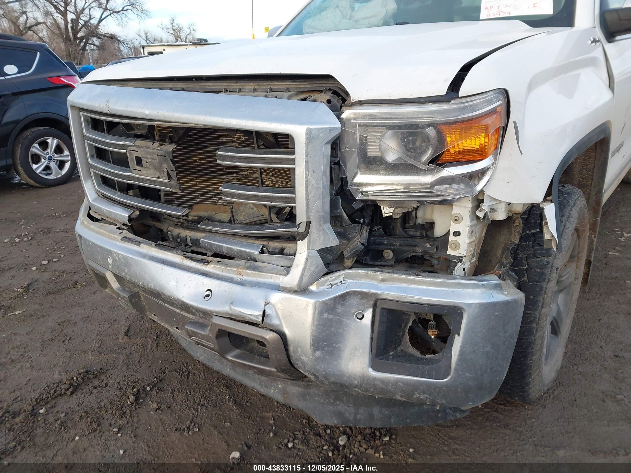 2015 Gmc Sierra 1500 Slt White vin: 3GTU2VEC7FG429281