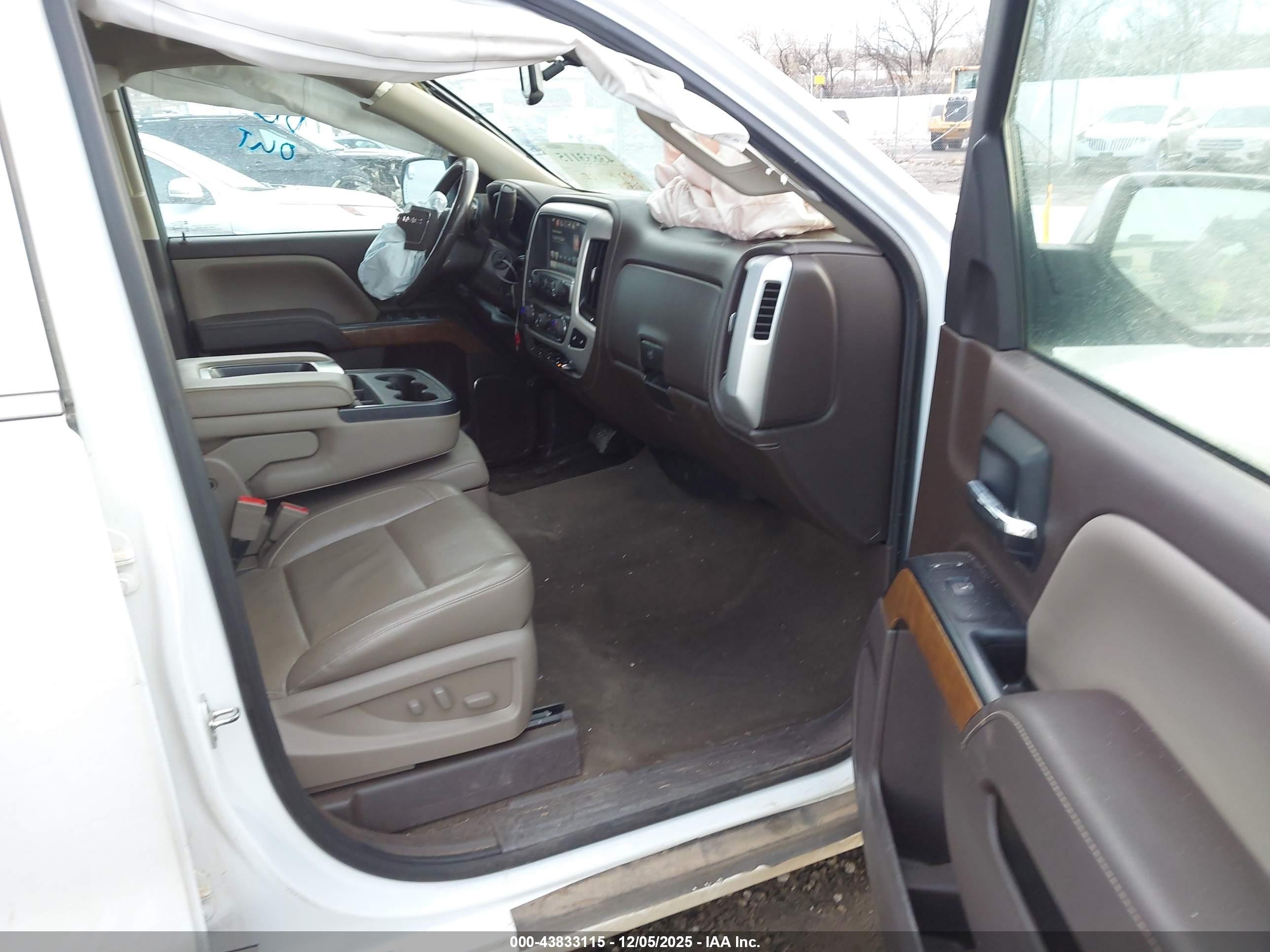 2015 Gmc Sierra 1500 Slt White vin: 3GTU2VEC7FG429281