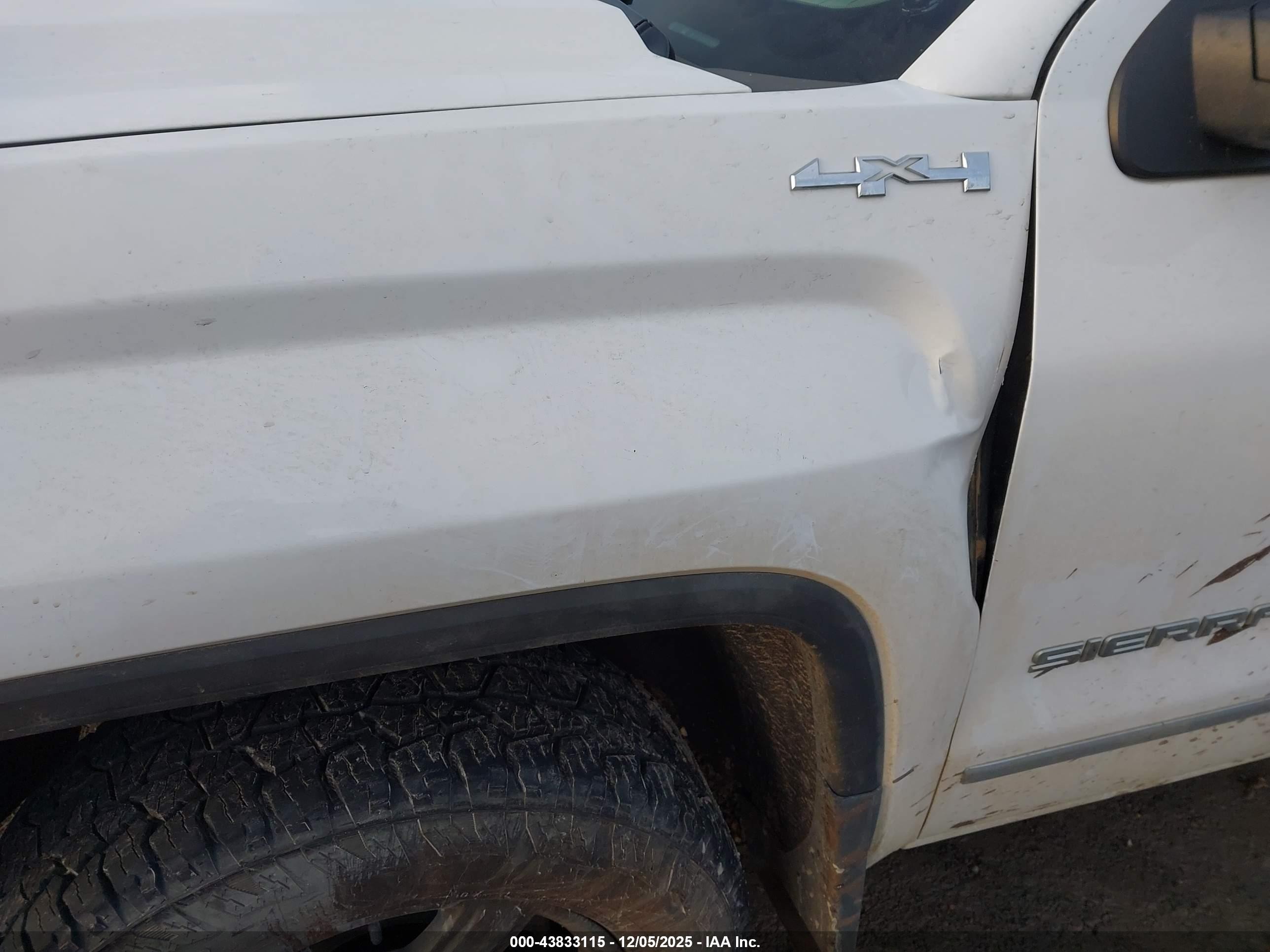 2015 Gmc Sierra 1500 Slt White vin: 3GTU2VEC7FG429281